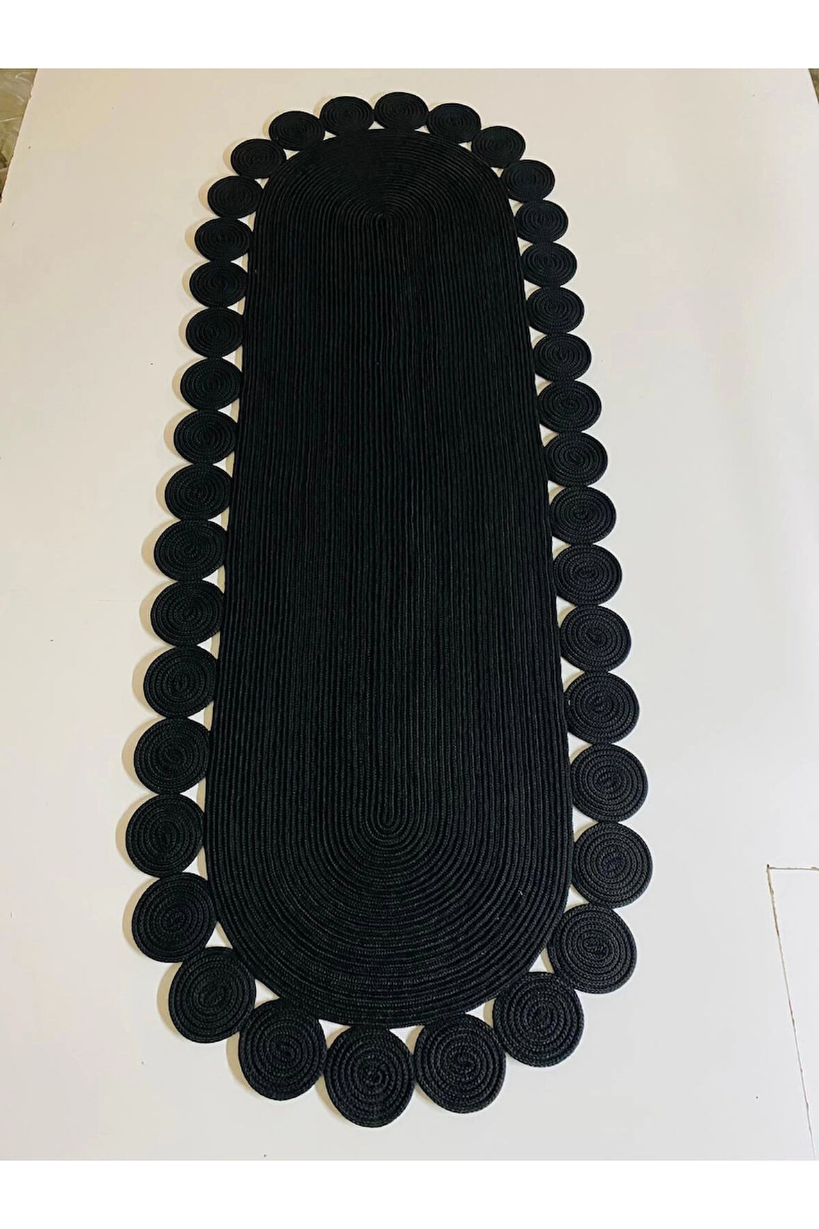 Oval Jüt Halı - Oval Hasır Halı - Şekilli Hasır Halı - Modern Jüt Halı