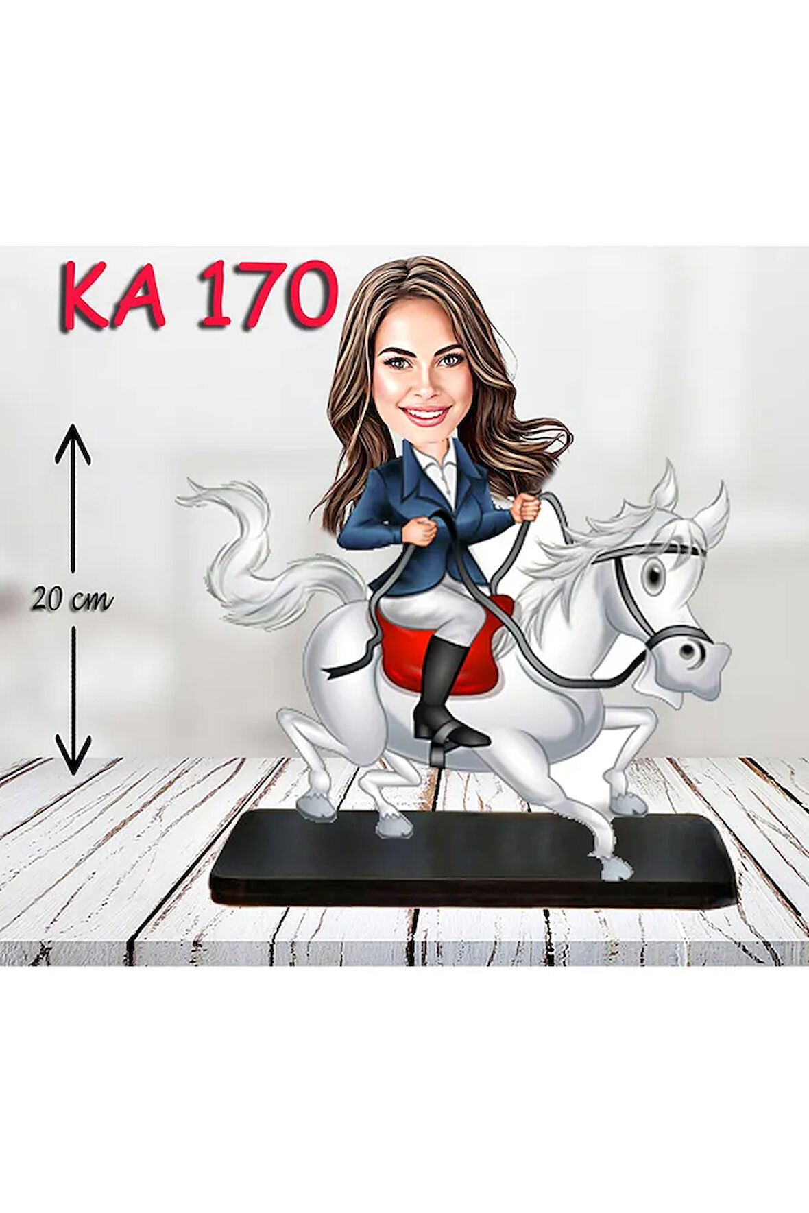 Kişiye Özel Ahşap Biblo - Araç Kullanan Kadın Karikatür Biblo 2