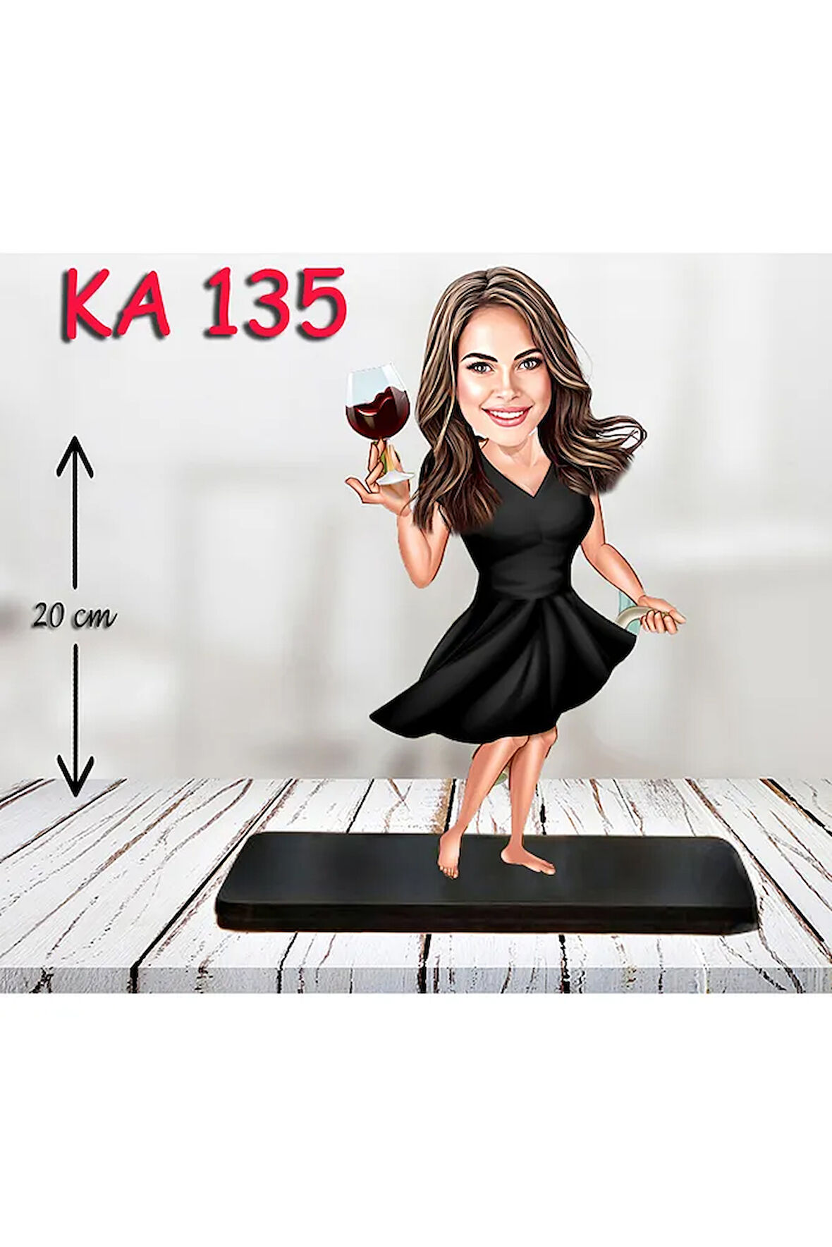 Kişiye Özel Ahşap Biblo - Kadın Karikatür Biblo - Kadın Biblo 24