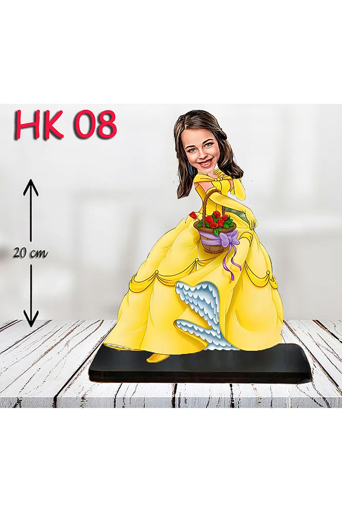 Kişiye Özel Ahşap Biblo - Kız Çocuk Karikatür Biblo - Kahraman 7
