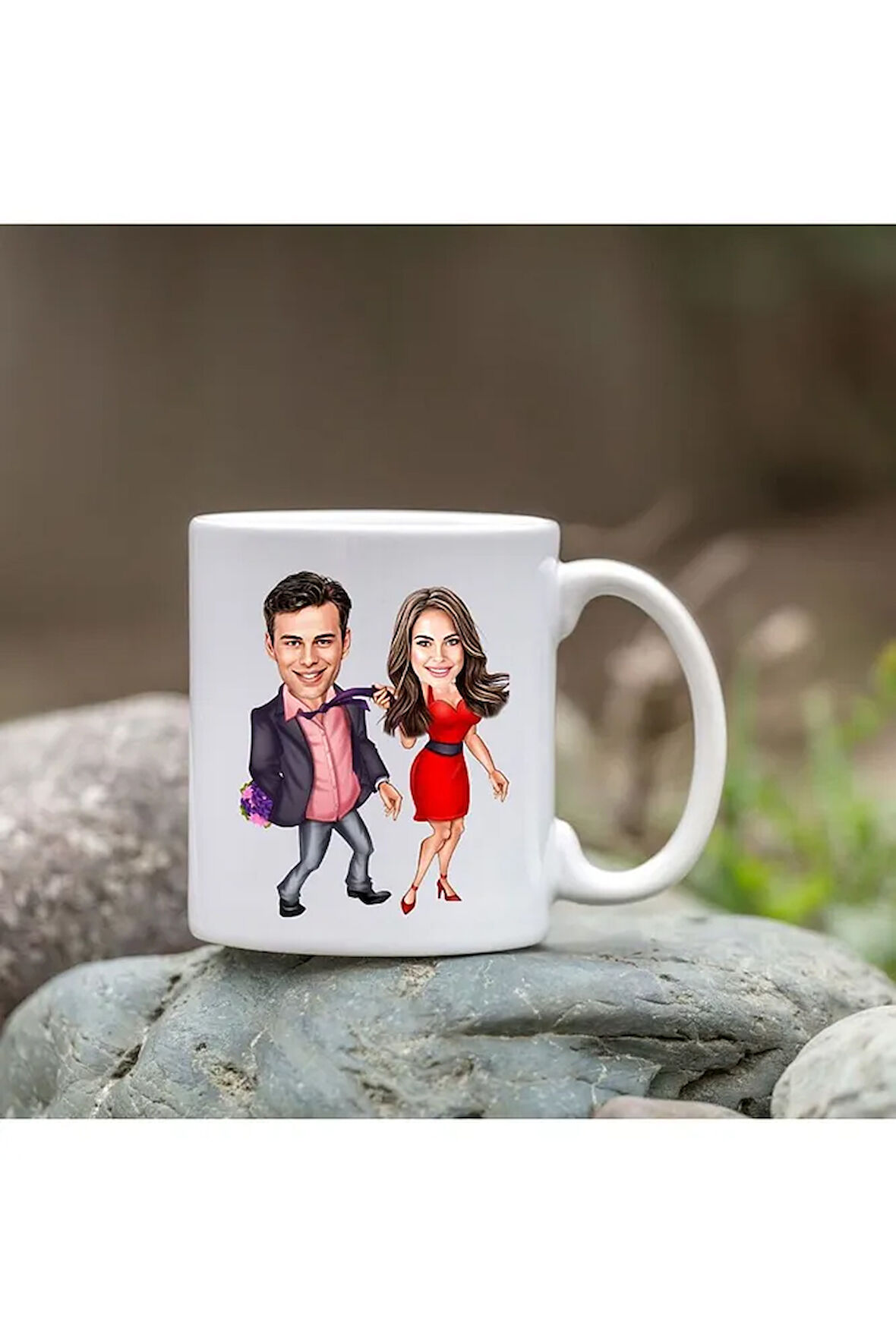 Kişiye Özel Bardak - Karikatür Bardak - Sevgili Bardağı