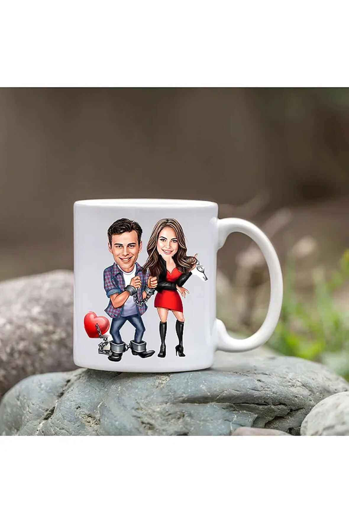 Kişiye Özel Bardak - Karikatür Bardak - Sevgili Bardağı