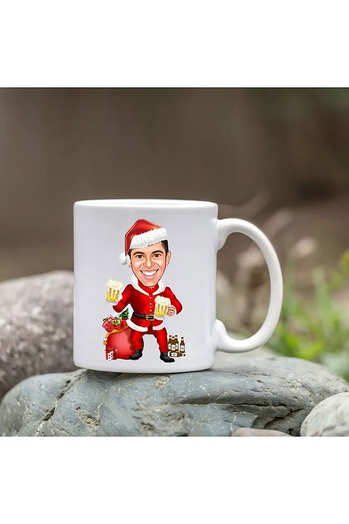 Kişiye Özel Bardak - Karikatür Bardak - Noel Bardağı