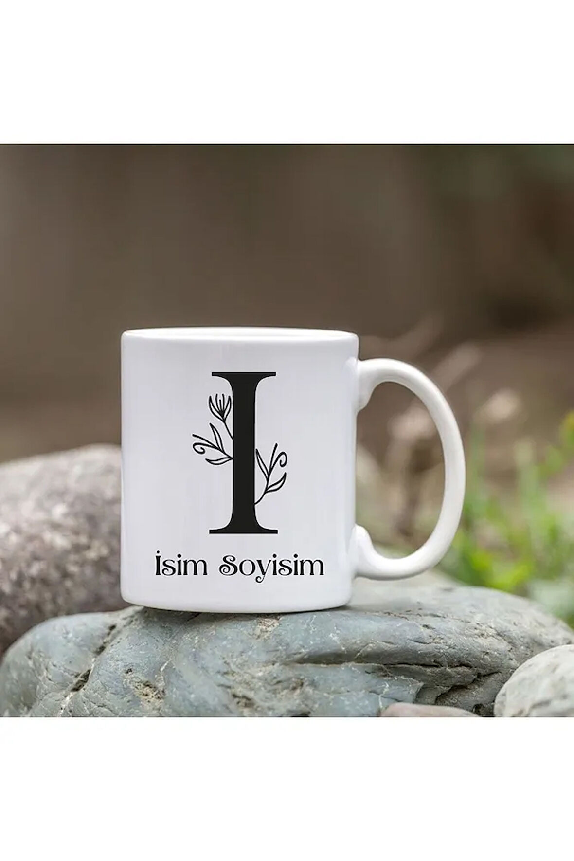 Kişiye Özel I Harfi Bardak - İsim Yazılı Bardak - İsimli Bardak