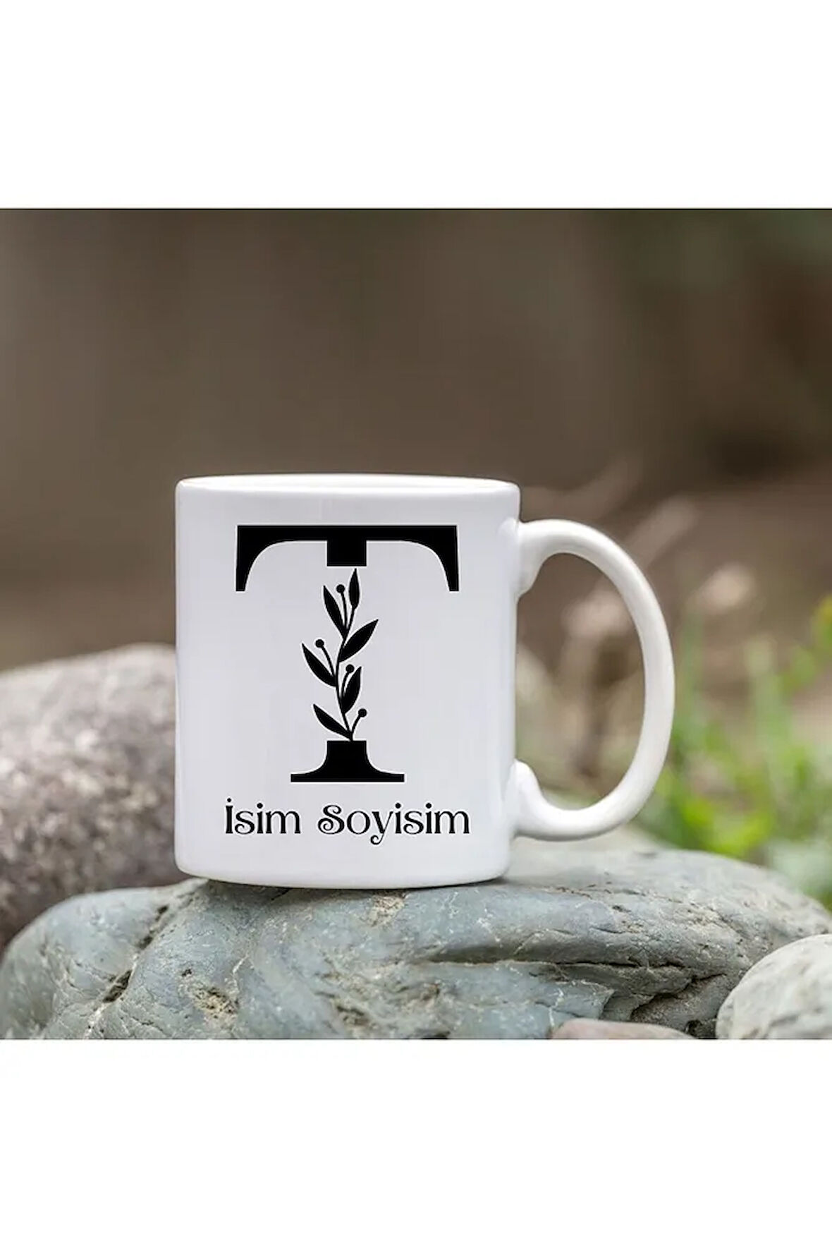 Kişiye Özel T Harfi Bardak - İsim Yazılı Bardak - İsimli Bardak
