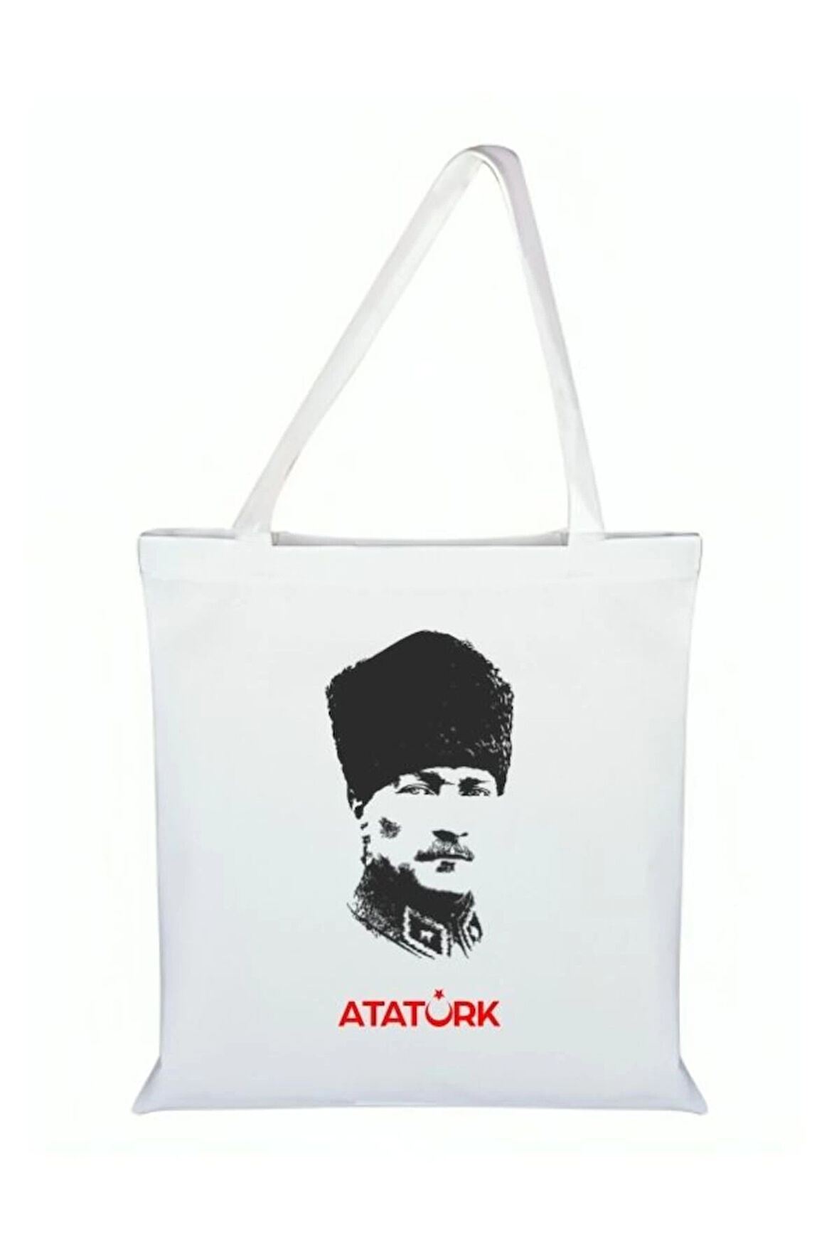 Atatürk Model Bez Çanta - Atatürklü Çanta