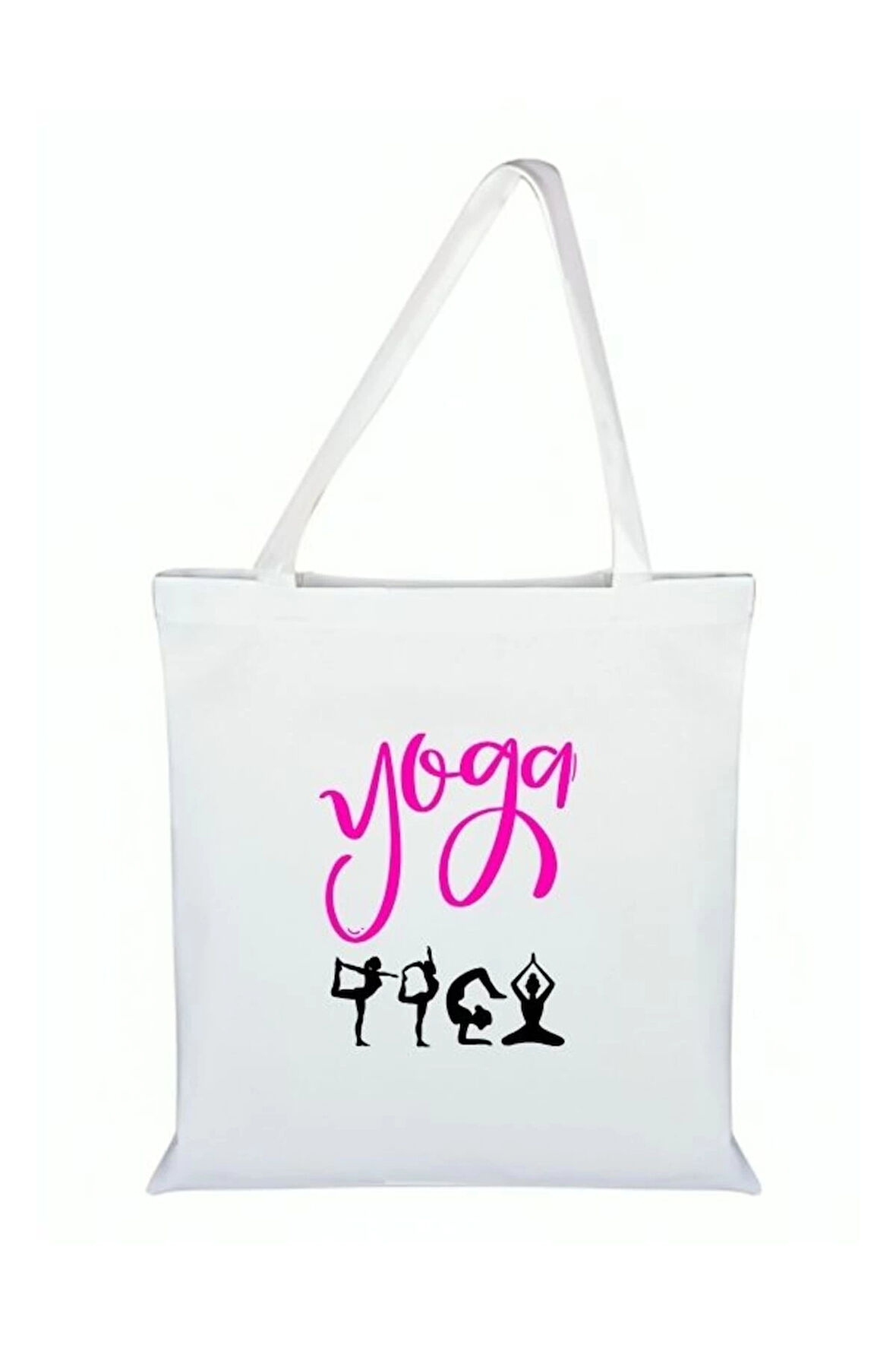 Yoga Baskılı Bez Çanta - Yogalı Çanta