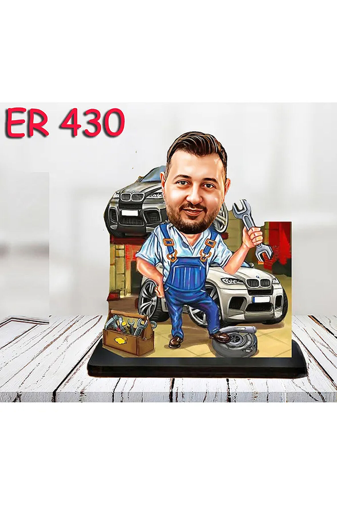 Kişiye Özel Ahşap Biblo - Erkek Meslek Karikatür Biblo 70