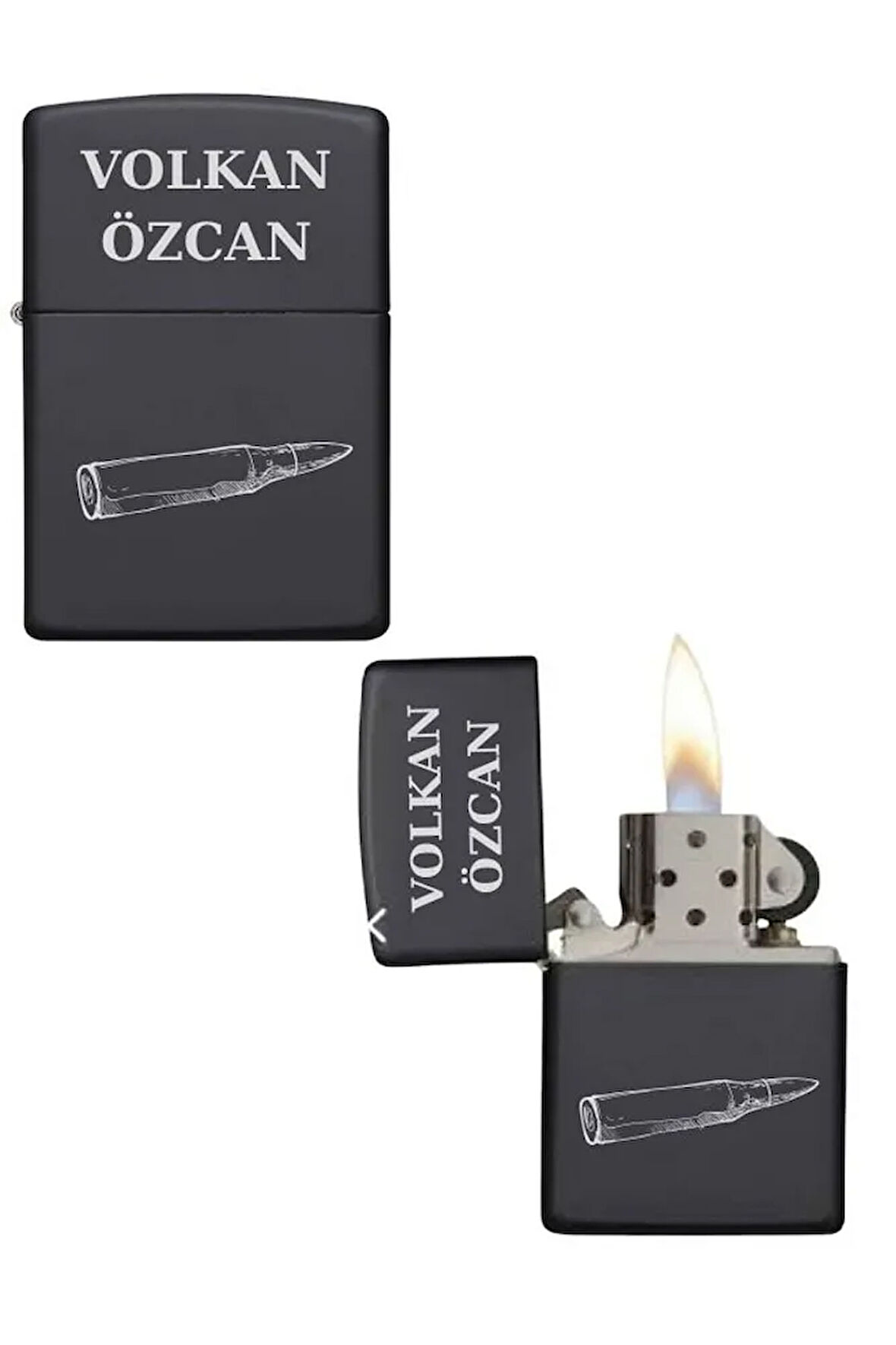 Kişiye Özel Kurşun Baskılı Metal Çakmak
