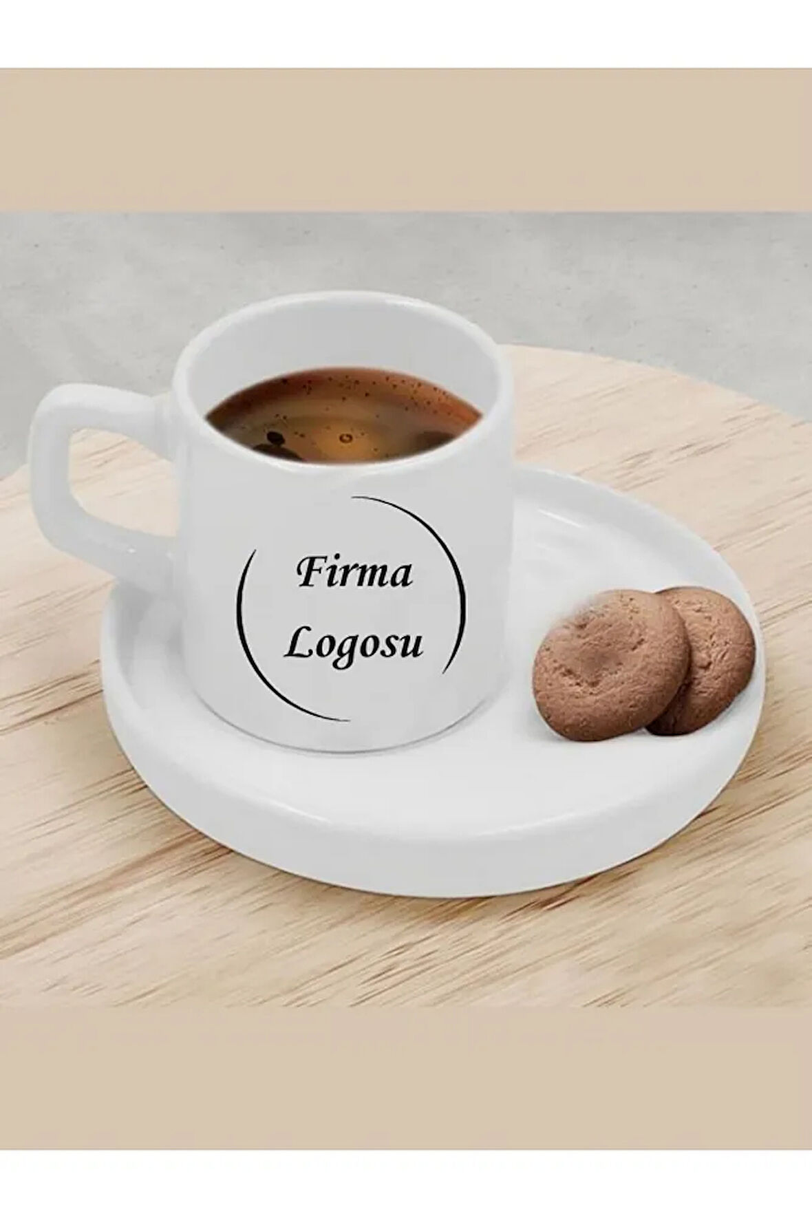 Kişiye Özel Türk Kahvesi Fincanı Logolu Fincan - Amblemli Fincan