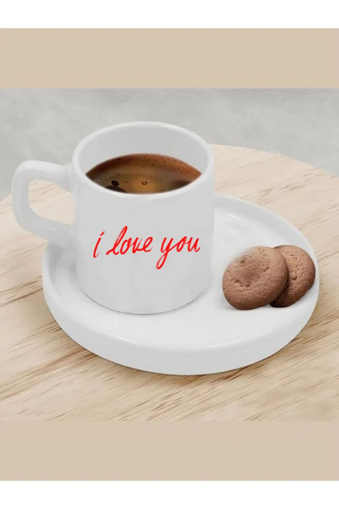Türk Kahvesi Fincanı I Love You Fincanı