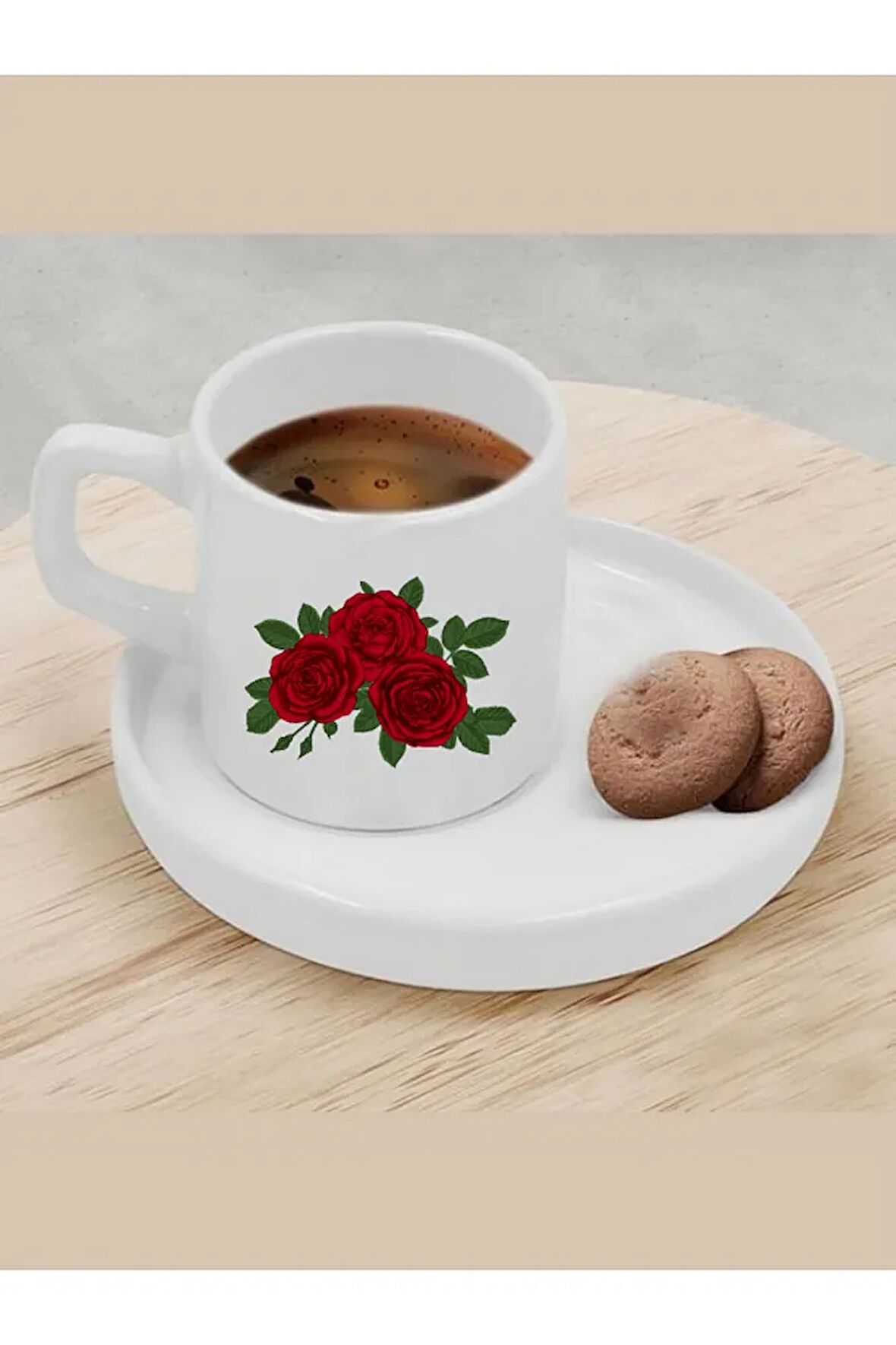Türk Kahvesi Fincanı Çiçekli Fincan