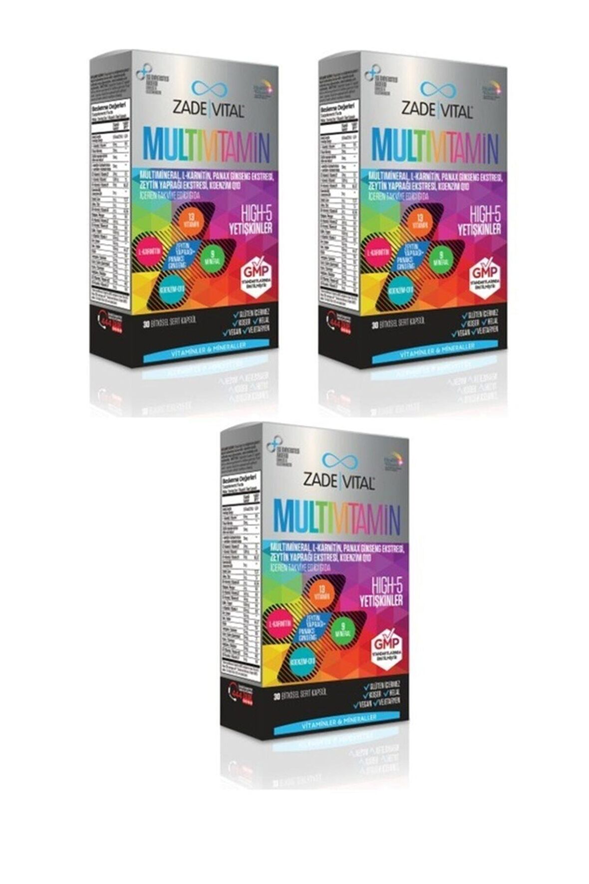 Multi Vitamin Yetişkinler Için 30 Kapsül 3 Adet