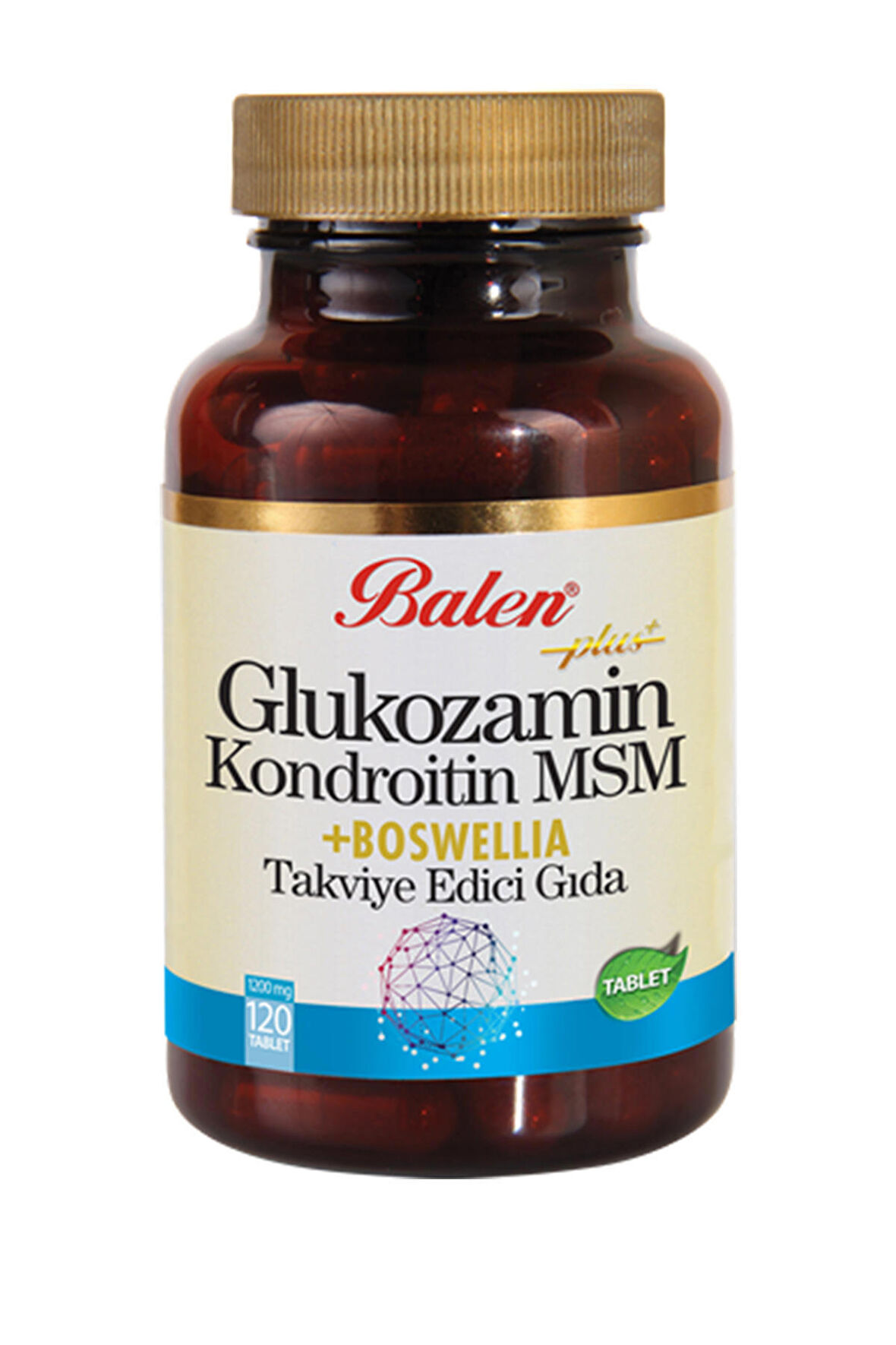 Balen Glukozamin & Kondroitin & Msm & Boswellia (Akgünlük) Tablet Takviye Edici Gıda 120 Tablet Glukosamin