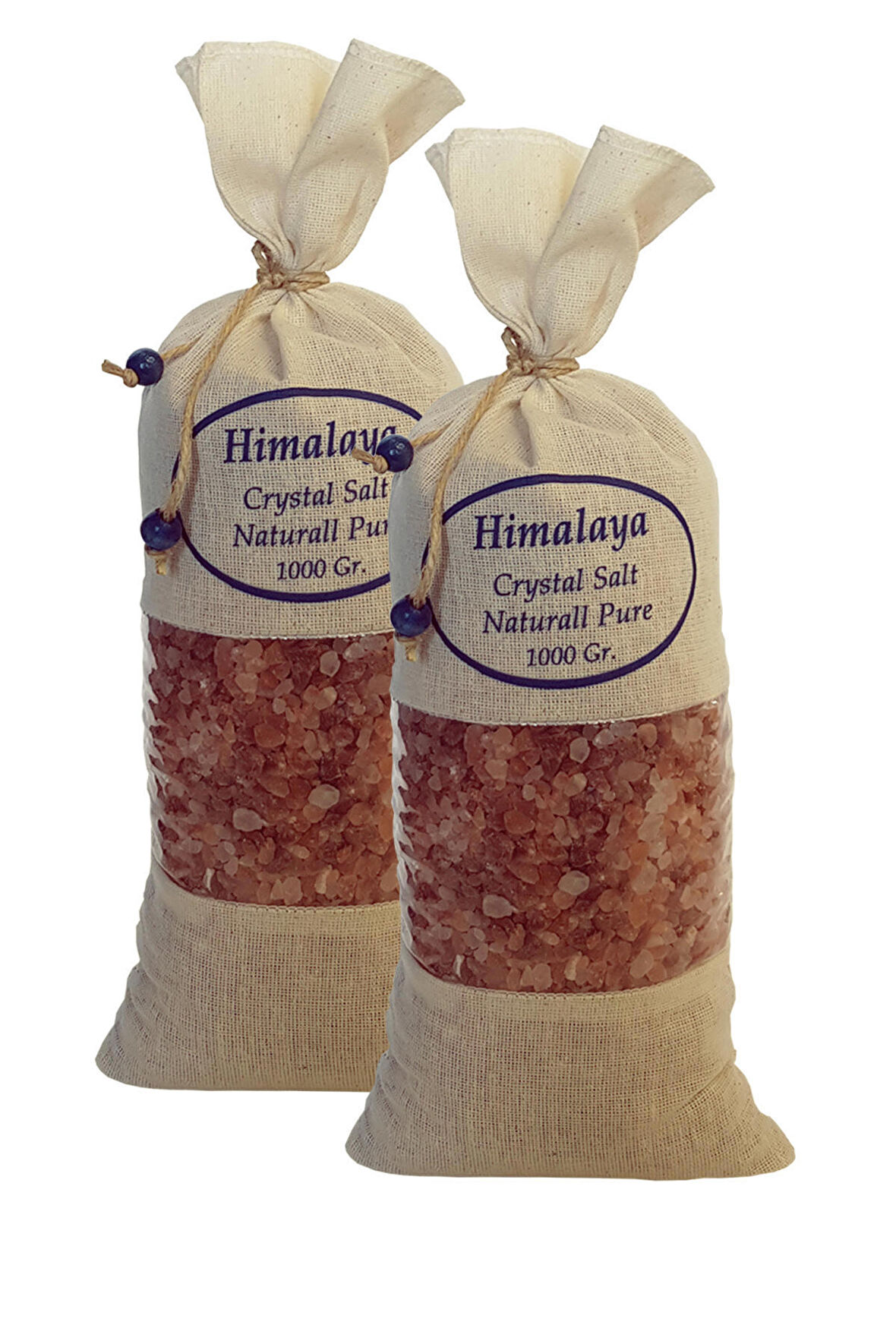 Himalaya Tuzu 2 Kg. Bez Torbada (1kg.x2ad.) İri Taneli Pembe Renk Himalaya Orijinal Tuz