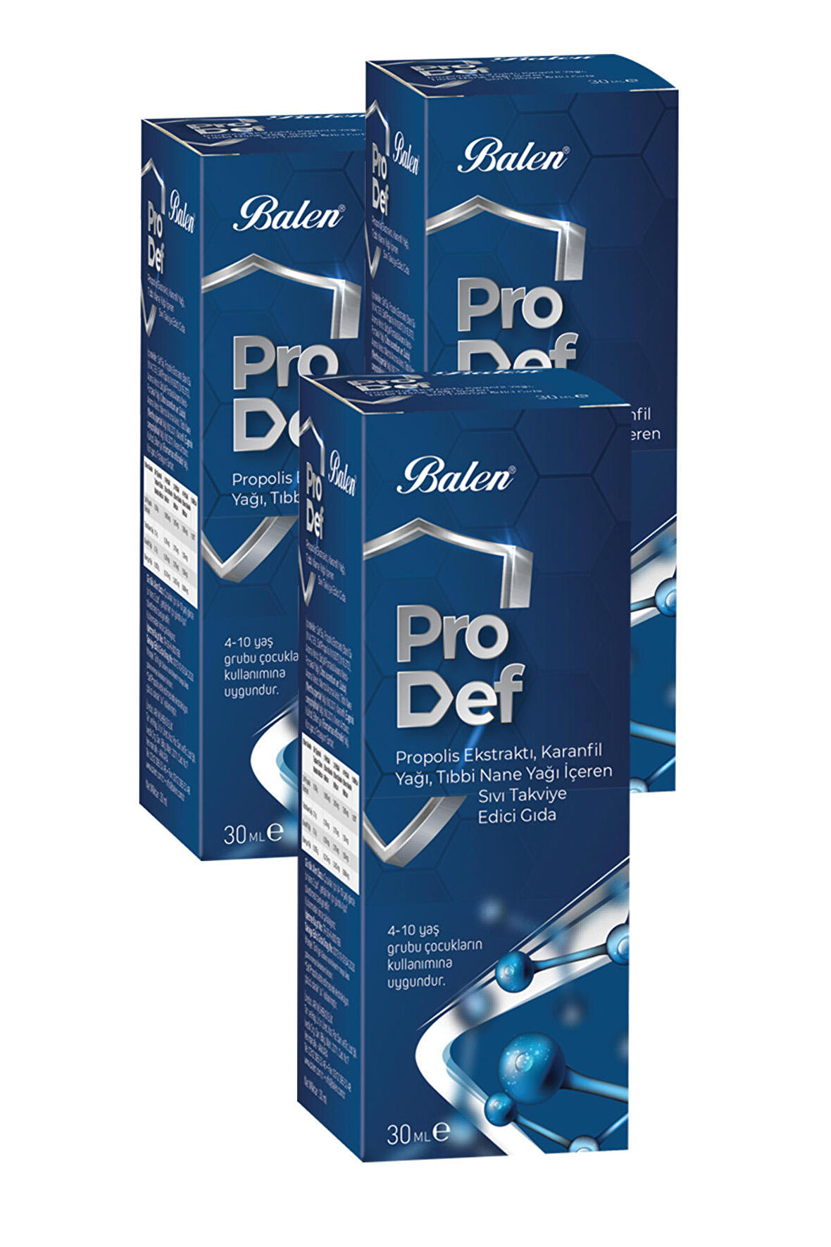 3 Kutu Balen Prodef 30 ml. Pro Def Propolis Ekstraktlı Sprey Propolis Sprey