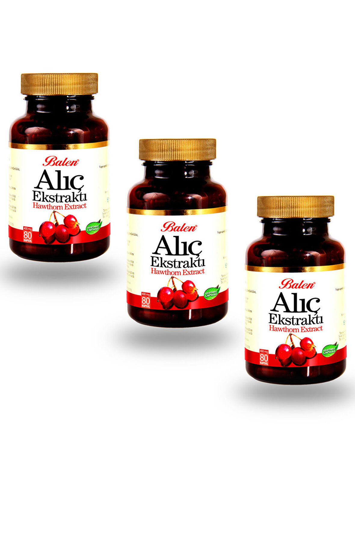 3 Kutu Balen Alıç Meyvesi Ekstraktı Kapsül 375 mg x 80 Kapsül