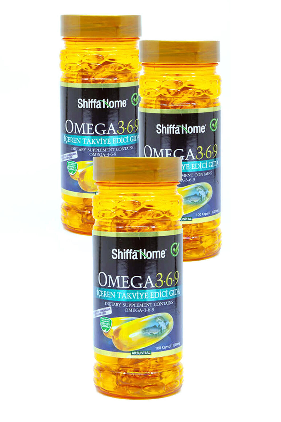 3 Kutu Shiffa Home Omega 3 6 9 Balık Yağı Kapsül 100 Softjel Omega 3-6-9