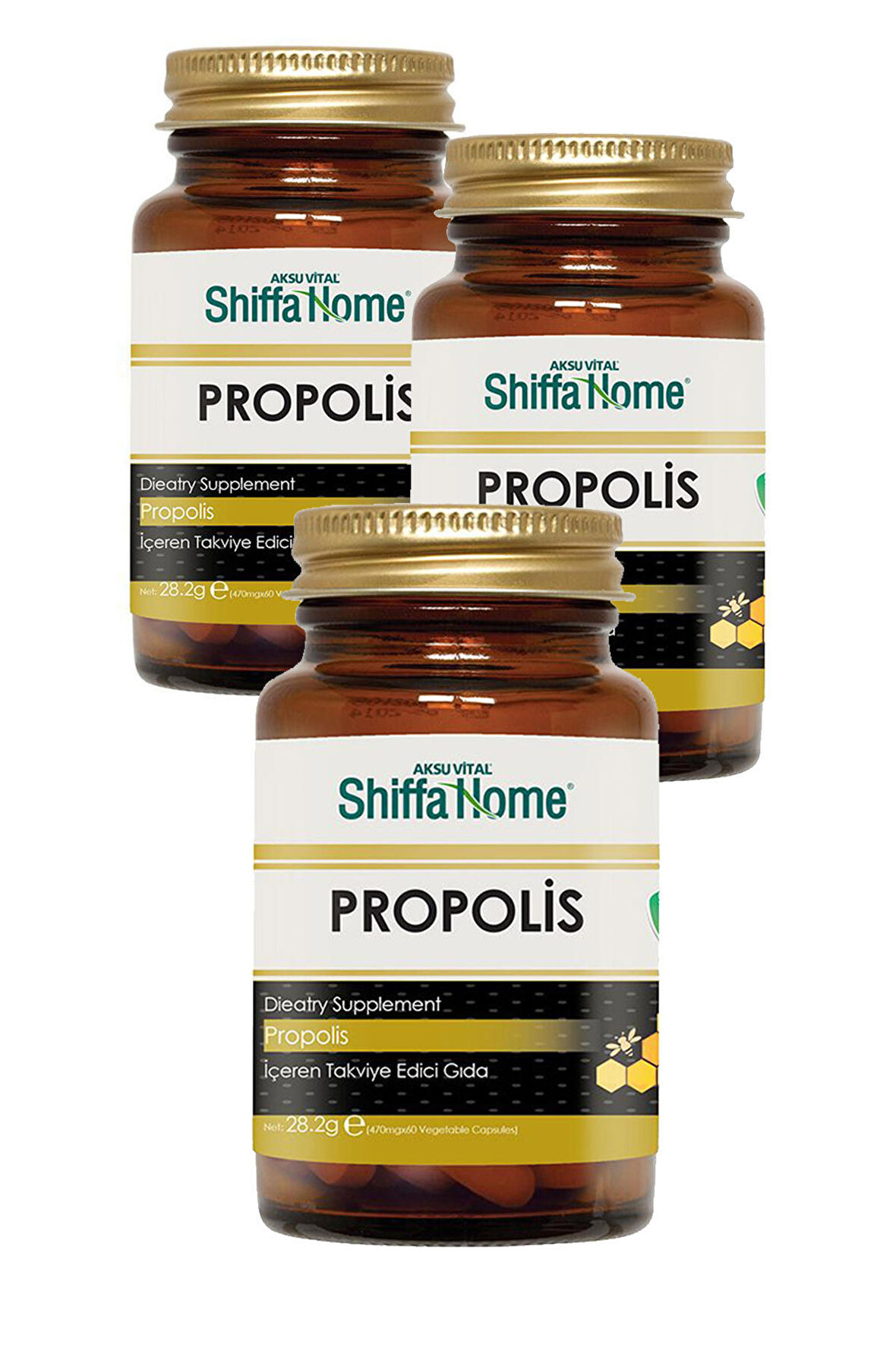 3 Kutu Shiffa Home Propolis Kapsül Aksu Vital Propolis Ekstrakt Kapsülü