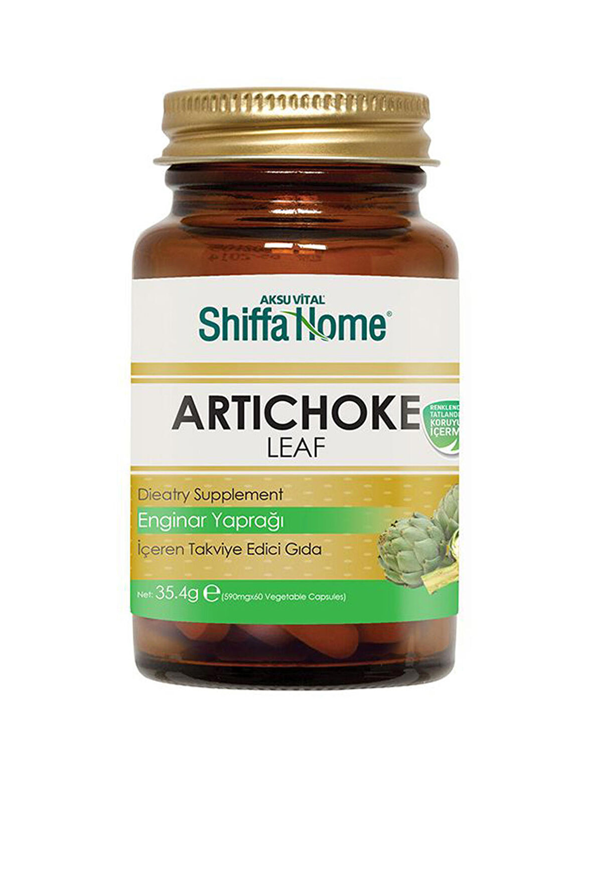 Shiffa Home Enginar Yaprağı Kapsül 590mg x 60 Enginar Kapsülü Enginar Hapı