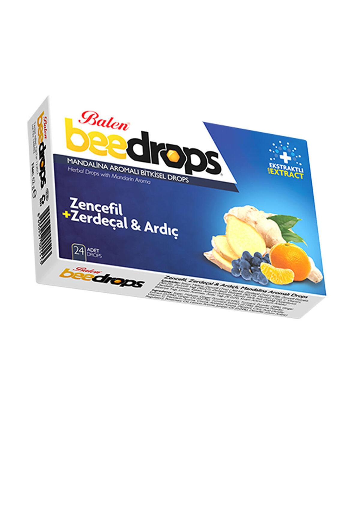Balen Zencefil Zerdeçal Ve Ardıç Mandalina Aromalı Bitkisel Beedrops Pastil 24 Adet