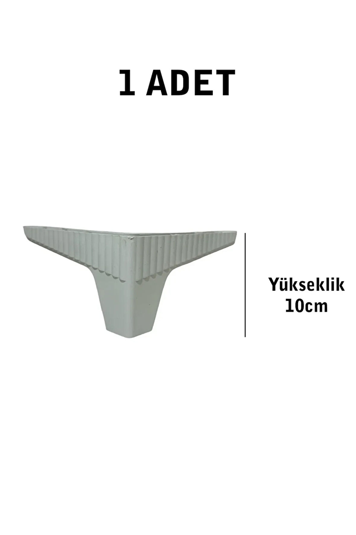 Kanepe Koltuk Tv Ünitesi Konsol Yükseltme Zenit Model Plastik Ayak 10 Cm Beyaz Renk 1 Adet