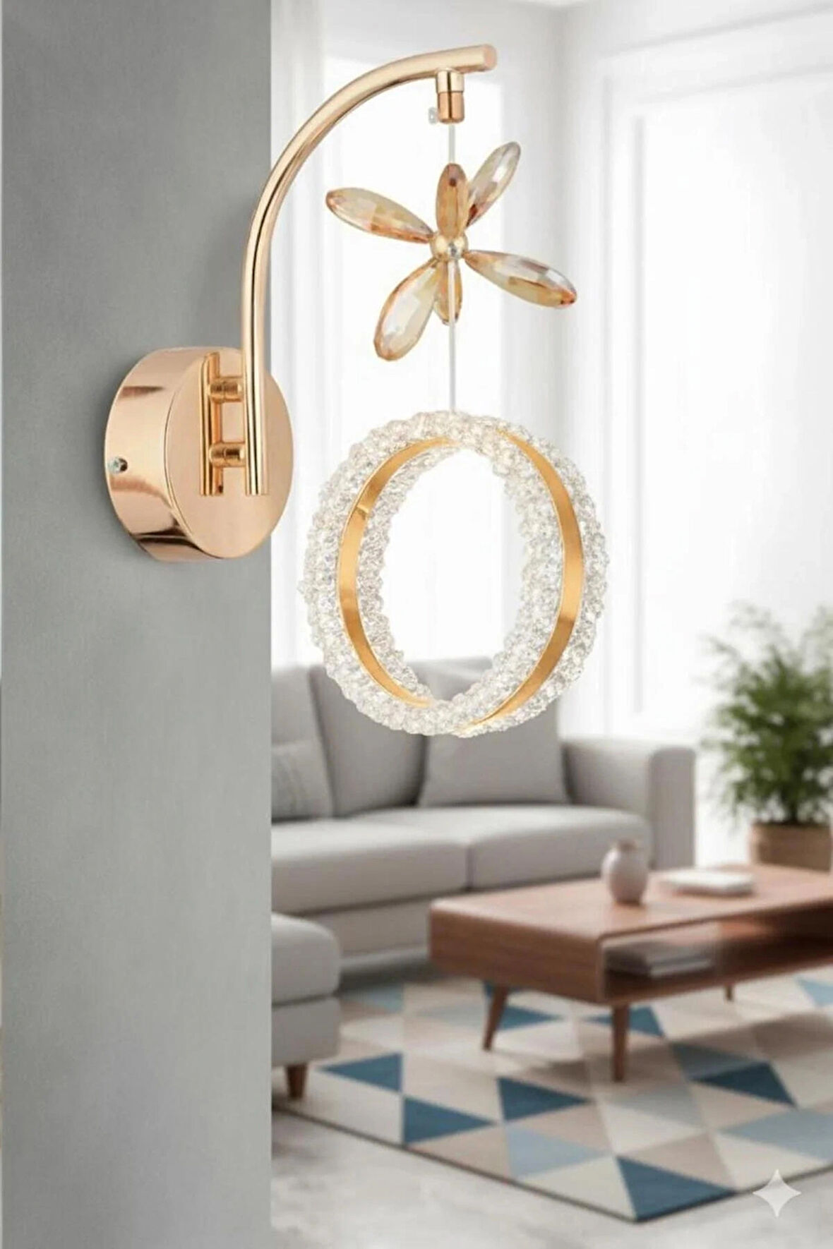 Zero Model Tekli Gold 3 Renk Oturma Yatak Mutfak Çocuk Mutfak Odası Modu Led Aplik