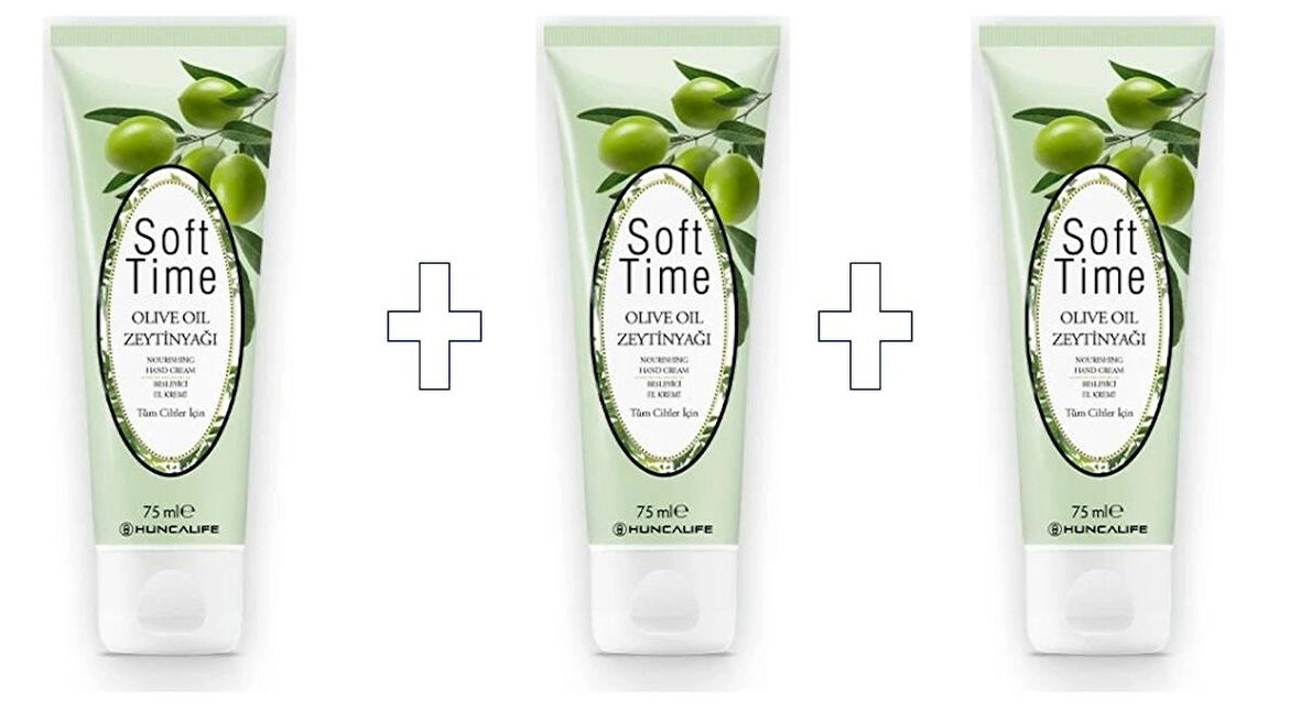 Soft Time Zeytinyağlı Besleyici 3 ADET El Kremi 75 ml