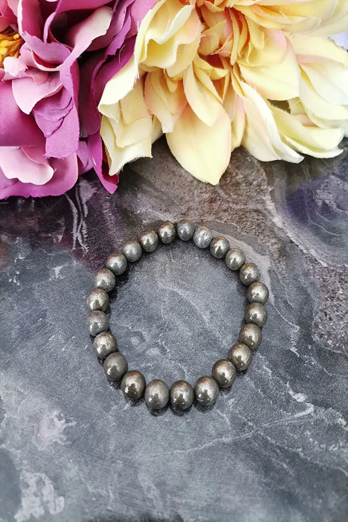 Sertifikalı Pirit Doğaltaş Bileklik