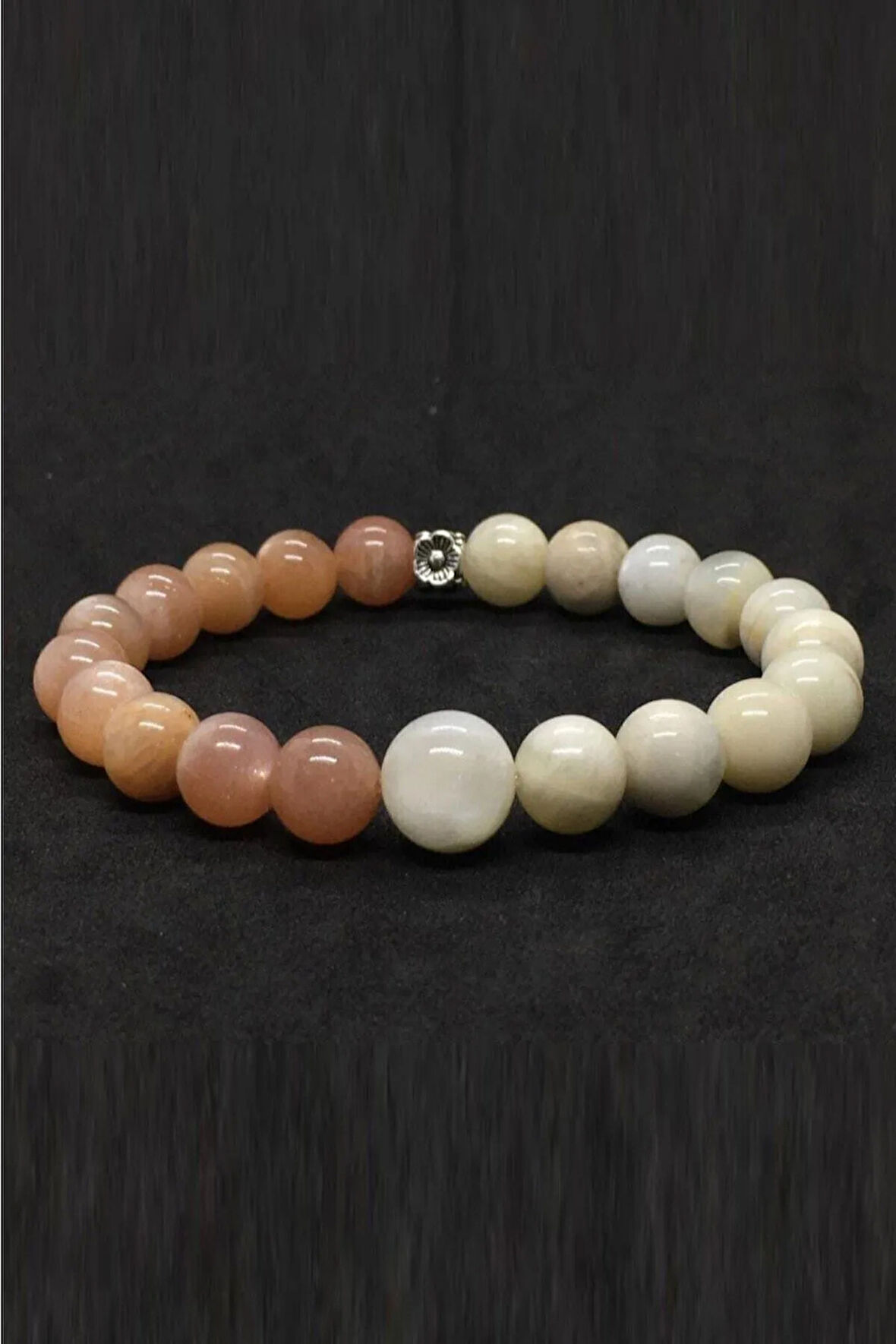 Unisex Güneş Taşı Ve Aytaşı Bileklik Karma