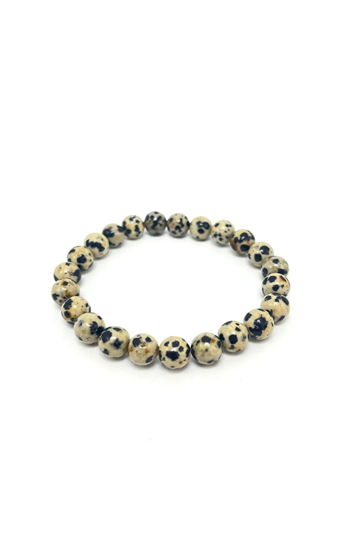 Dalmaçyalı Jasper 8mm Elastik Misinalı Doğal Taş Bileklik