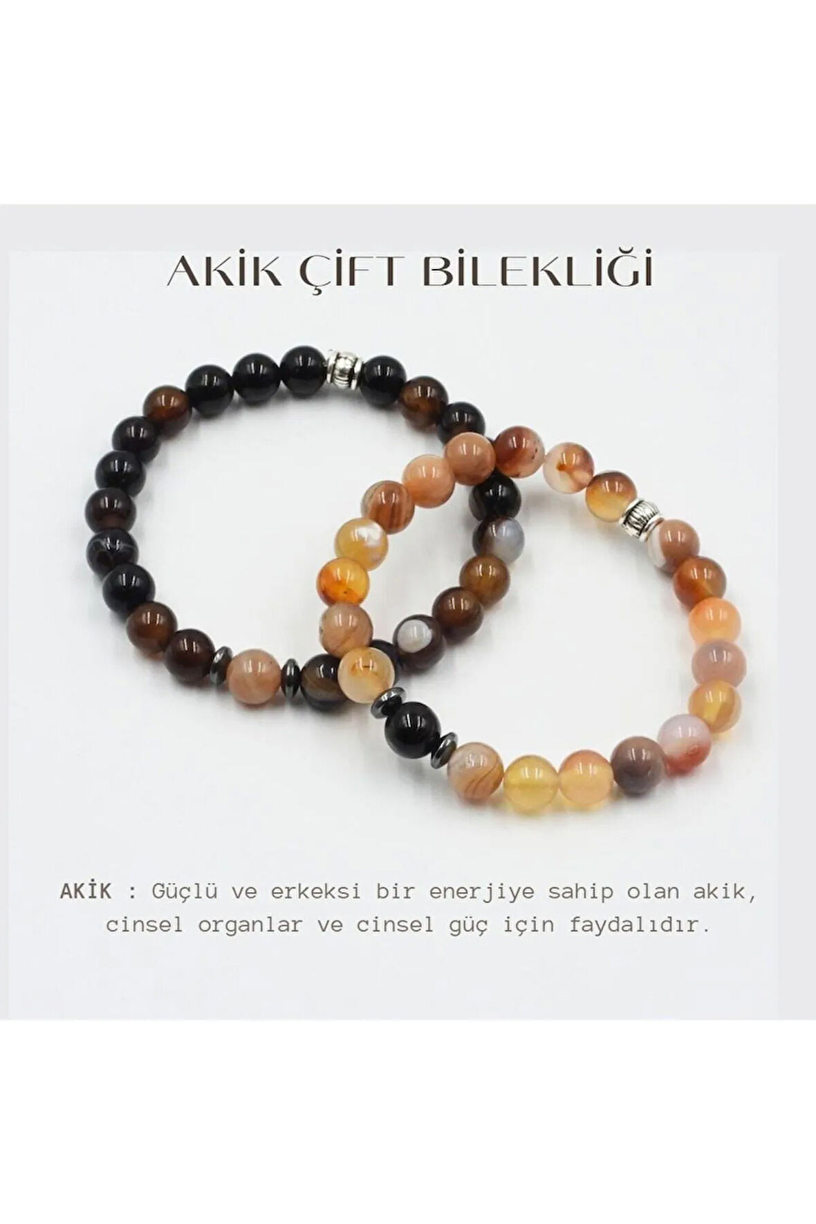 Çift Bilekliği | Doğaltaş Çift Bilekliği | Akik