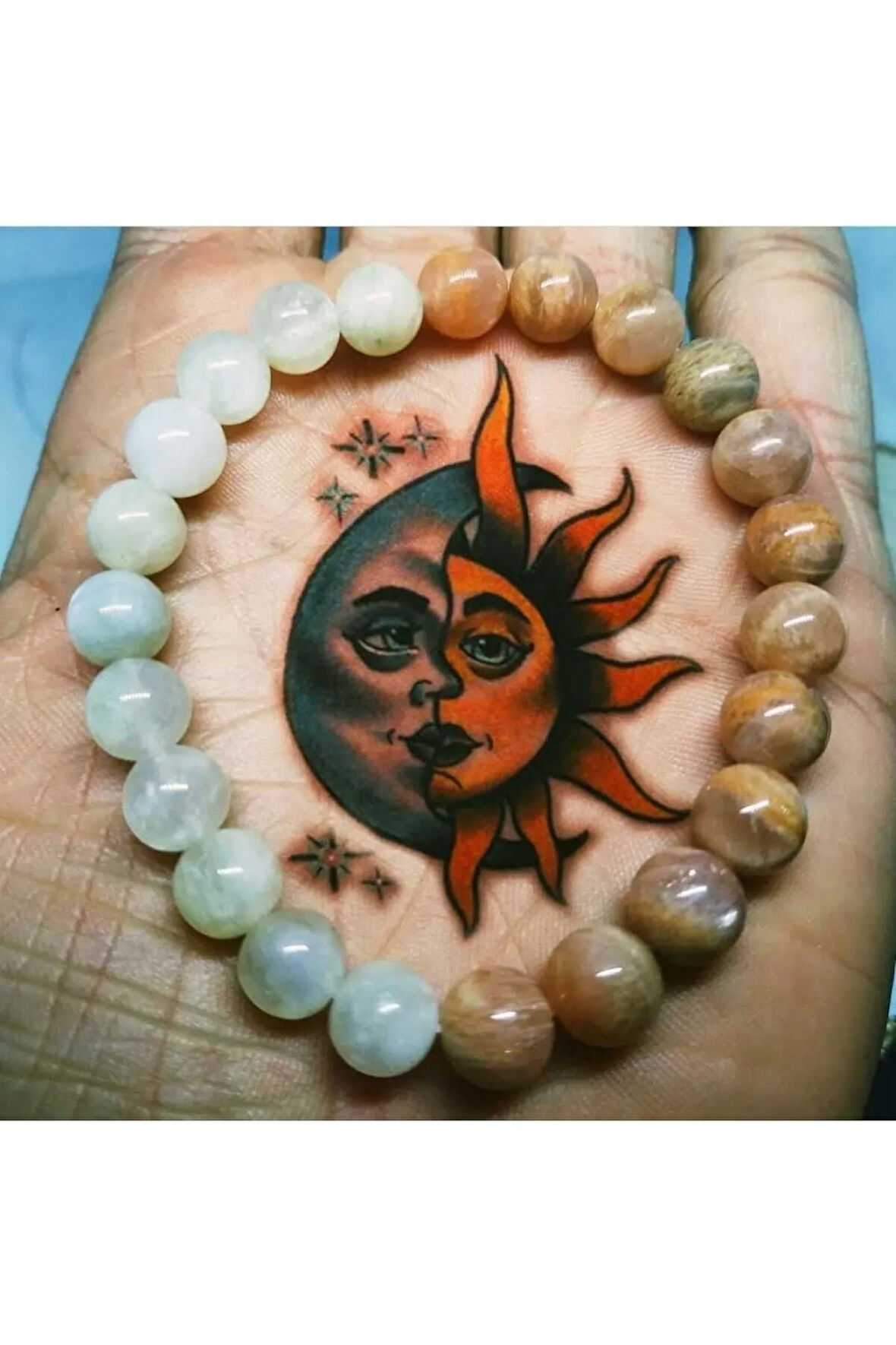 Aytaşı Ve Güneş Taşı Doğal Taş Bileklik (sertifikalı)