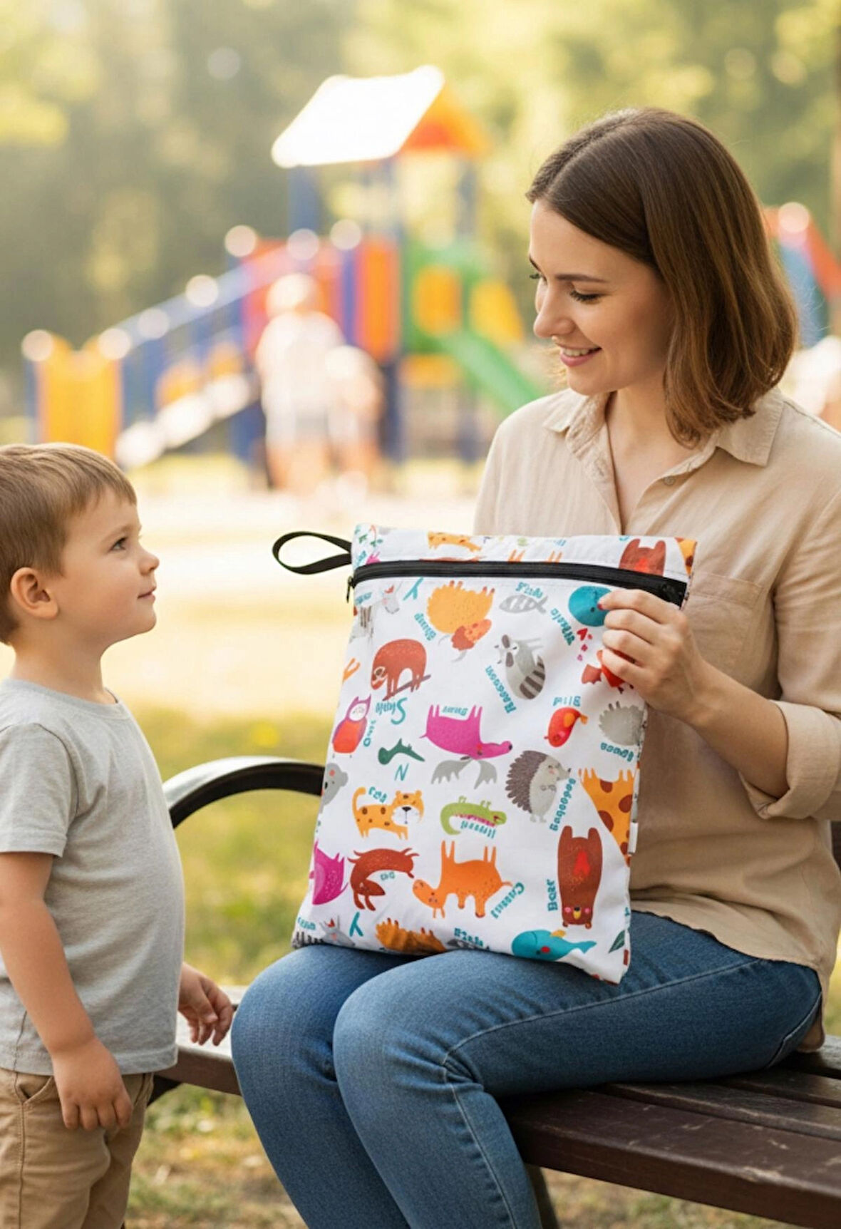 Yorni 43X46CM, Zoo, Su Geçirmez Islak Mayo Çantası, Torbası