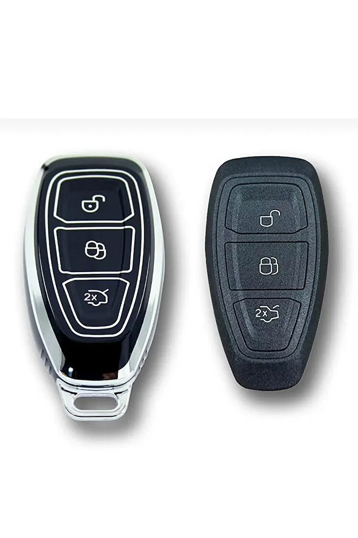 Ford Mondeo Focus Smart Siyah-gümüş Oto Anahtar Kumanda Koruma Kılıf