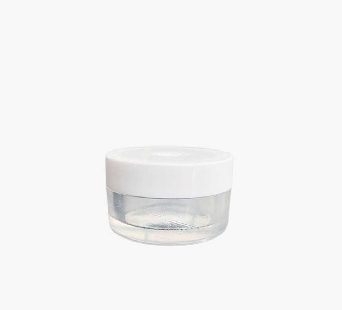 100ml şeffaf akrilik plastik krem kavanozu beyaz kapaklı, 24 adet, krem kavanozu, kozmetik kavanoz, plastik kavanoz