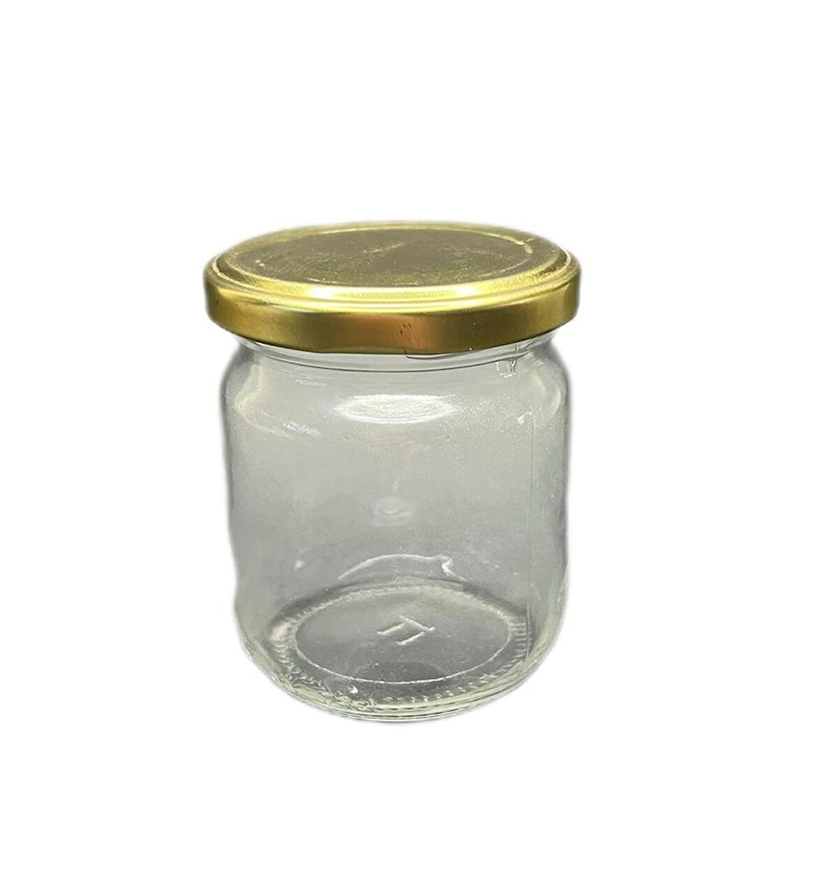 210ml şeffaf cam konserve kavanozu gold kapaklı, 12 adet, cam kavanoz, konserve kavanozu, reçel kavanozu, bal kavanozu, saklama kavanozu