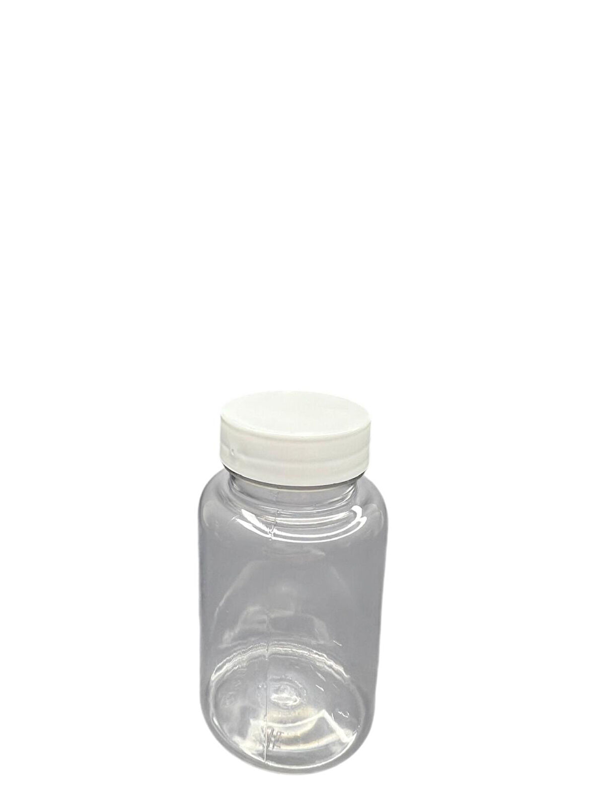 150ml şeffaf  tablet şişesi beyaz kapak, 12 adet, tablet şişesi, ecza şişesi, kozmetik şişe