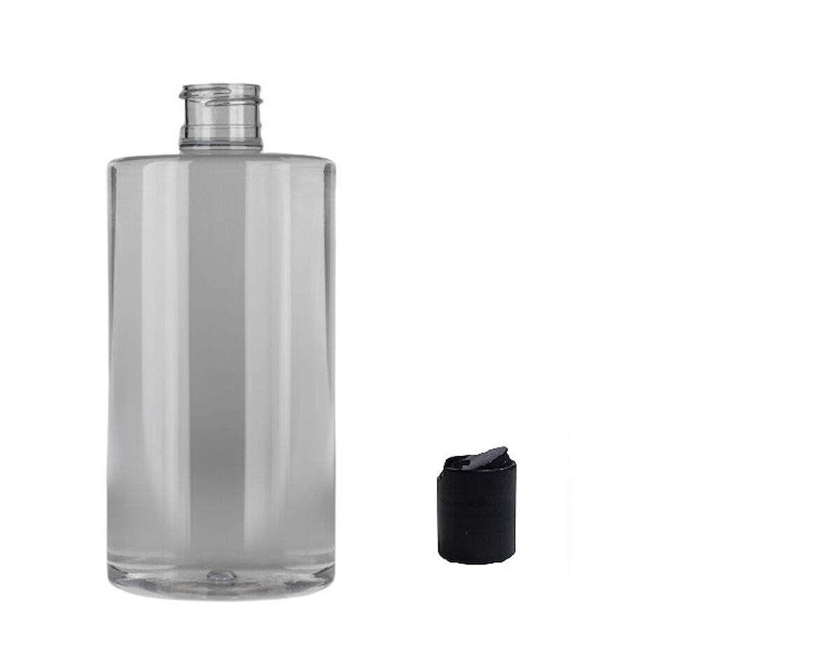 250ml pet şeffaf şişe disctop kapak, 24 adet, dezenfektan şişesi, kozmetik şişe, şampuan şişesi, plastik şişe, aroma şişesi