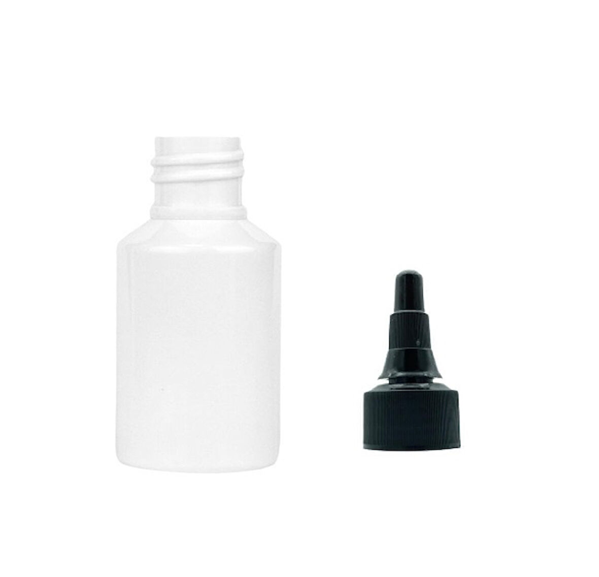 60ml beyaz plastik asansör kapaklı şişe, 12 adet, serum şişesi, tonik şişesi, asansör kapaklı şişe, sos şişesi, medikal şişe 