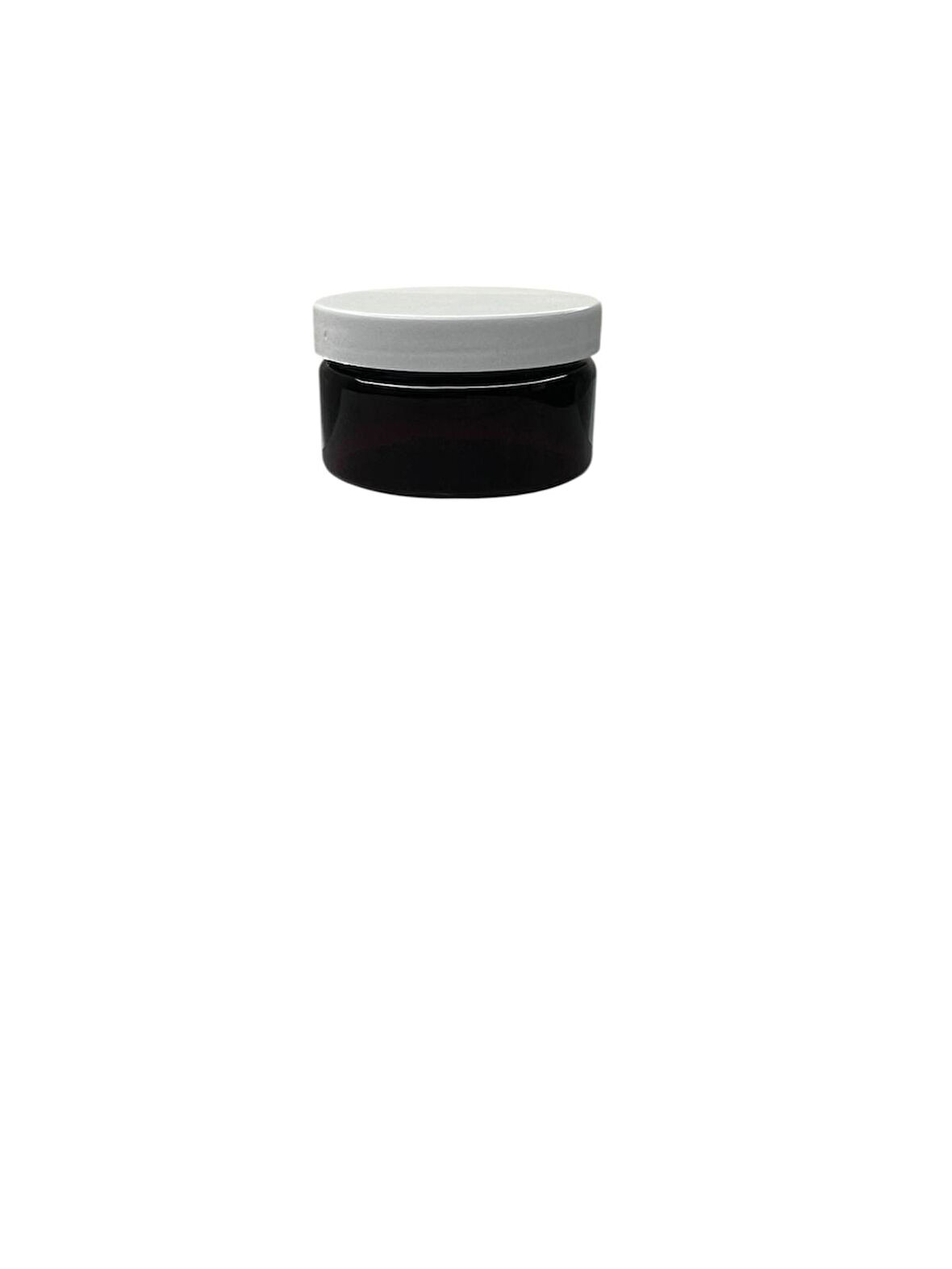 100ml kahverengi akrilik plastik krem kavanozu beyaz kapaklı, 24 adet, krem kavanozu, kozmetik kavanoz, plastik kavanoz