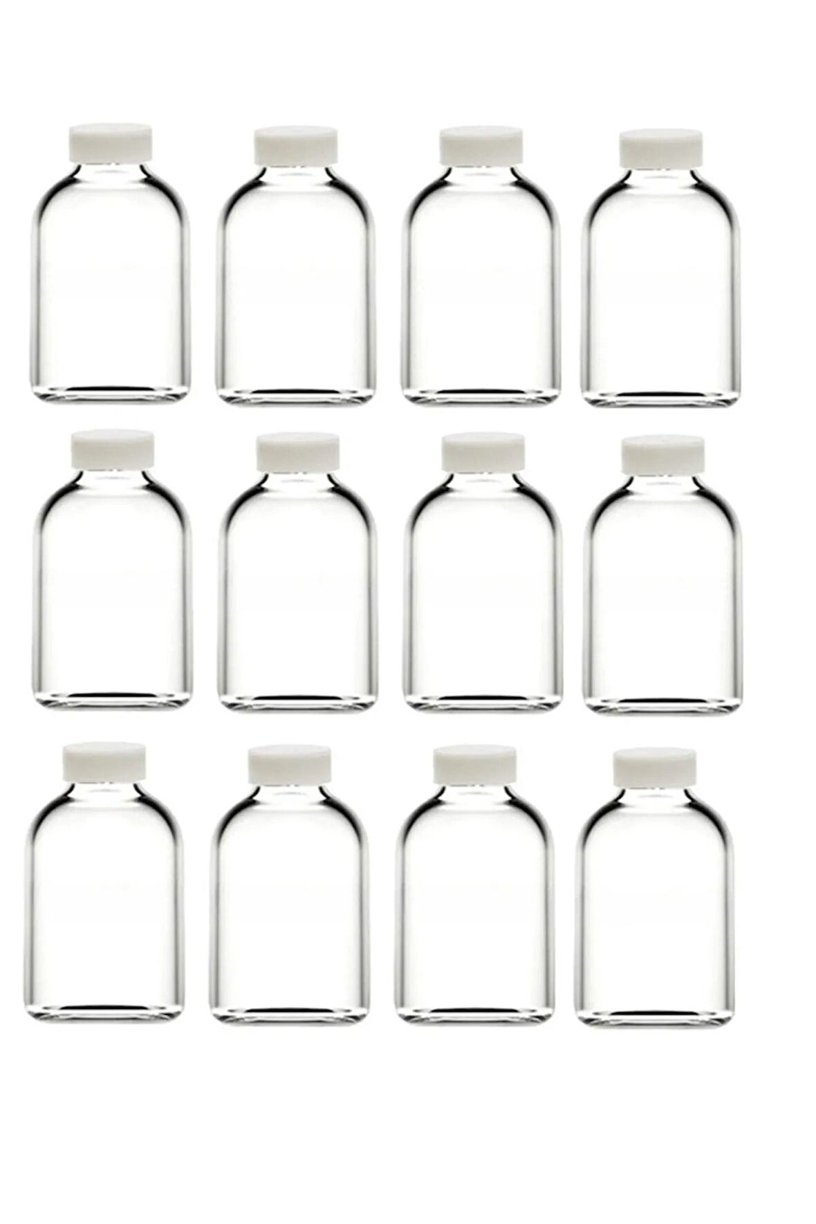 100 ml şeffaf cam mini ginger shot şişesi, 24 adet, detox şişesi, sızdırmaz kapaklı şişe, süs şişesi, kolonya şişesi, koku şişesi