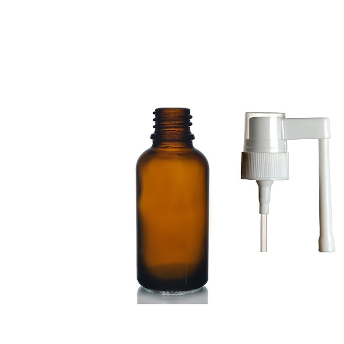 20ml kahverengi ağız spreyi başlıklı cam şişe, 24 adet, ağız spreyi şiesi, cam şişe, medikal şişe
