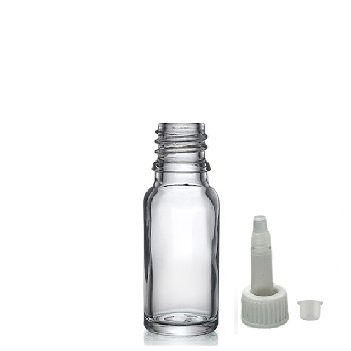 20ml şeffaf cam şişe getamisin kapak, 12 adet, plastik üstten damlalıklı şişe, damlatmalı şişe, damlatıcı şişe