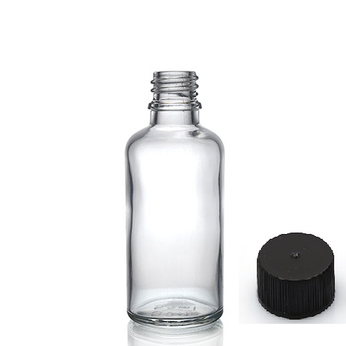 30ml şeffaf şişe düz kapaklı, 24 adet, cam şişe, esans şişesi, yağ şişesi, kozmetik şişesi