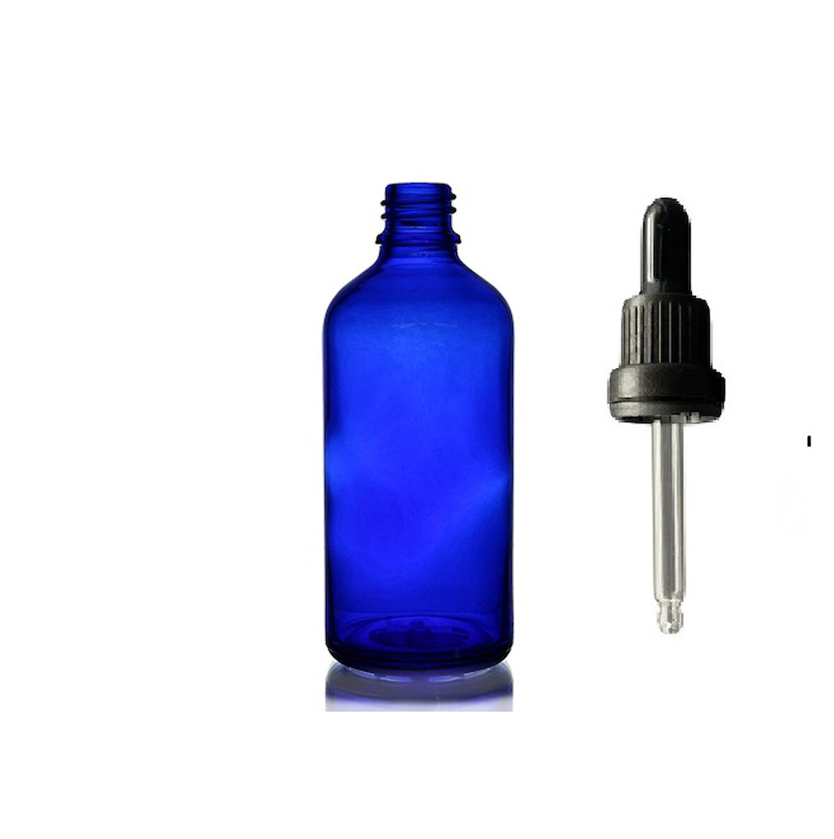 50ml mavi cam damlalıklı, 24 adet, Siyah Kapak, Ecza şişesi, Damlalıklı şişe, propolis şişesi, damlatmalı şişe, saç serum şişesi, ecza şişesi