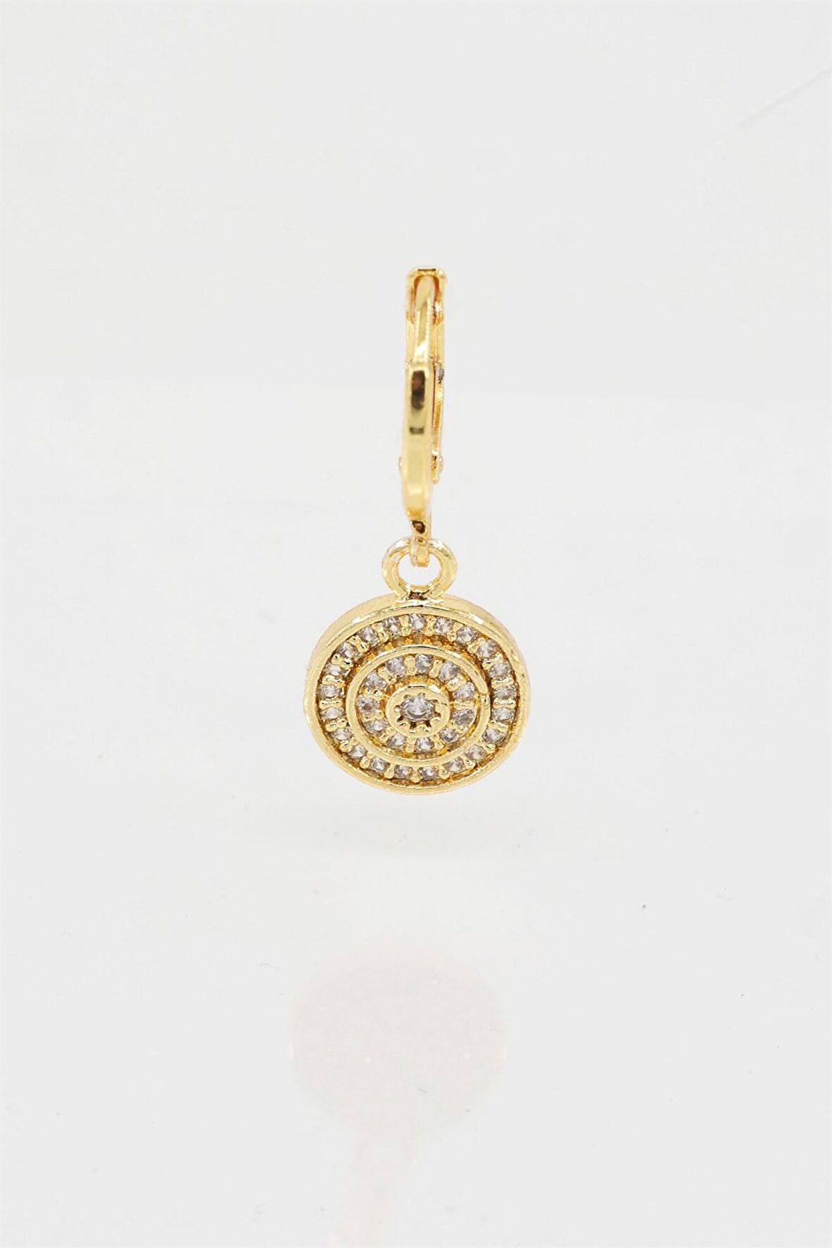 Kadın Kendi Tarzını Oluştur Zirkon Taşlı Oval Model 1 Adet Küpe