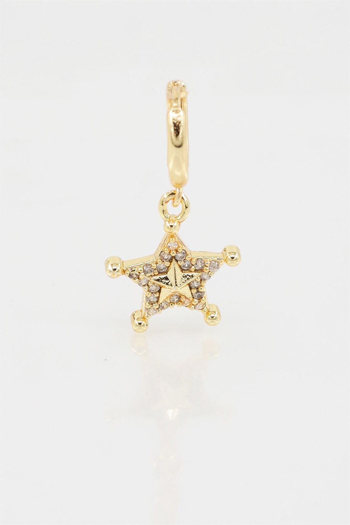 Kadın Kendi Tarzını Oluştur Zirkon Taşlı Yıldız Figürlü 1 Adet Küpe