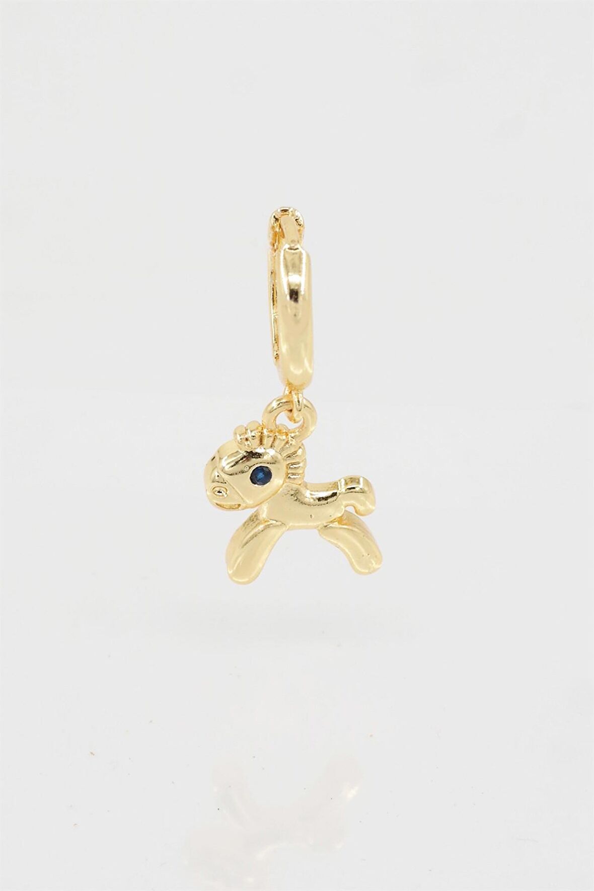 Kadın Kendi Tarzını Oluştur Zirkon Taşlı Oyuncak At Figürlü 1 Adet Küpe