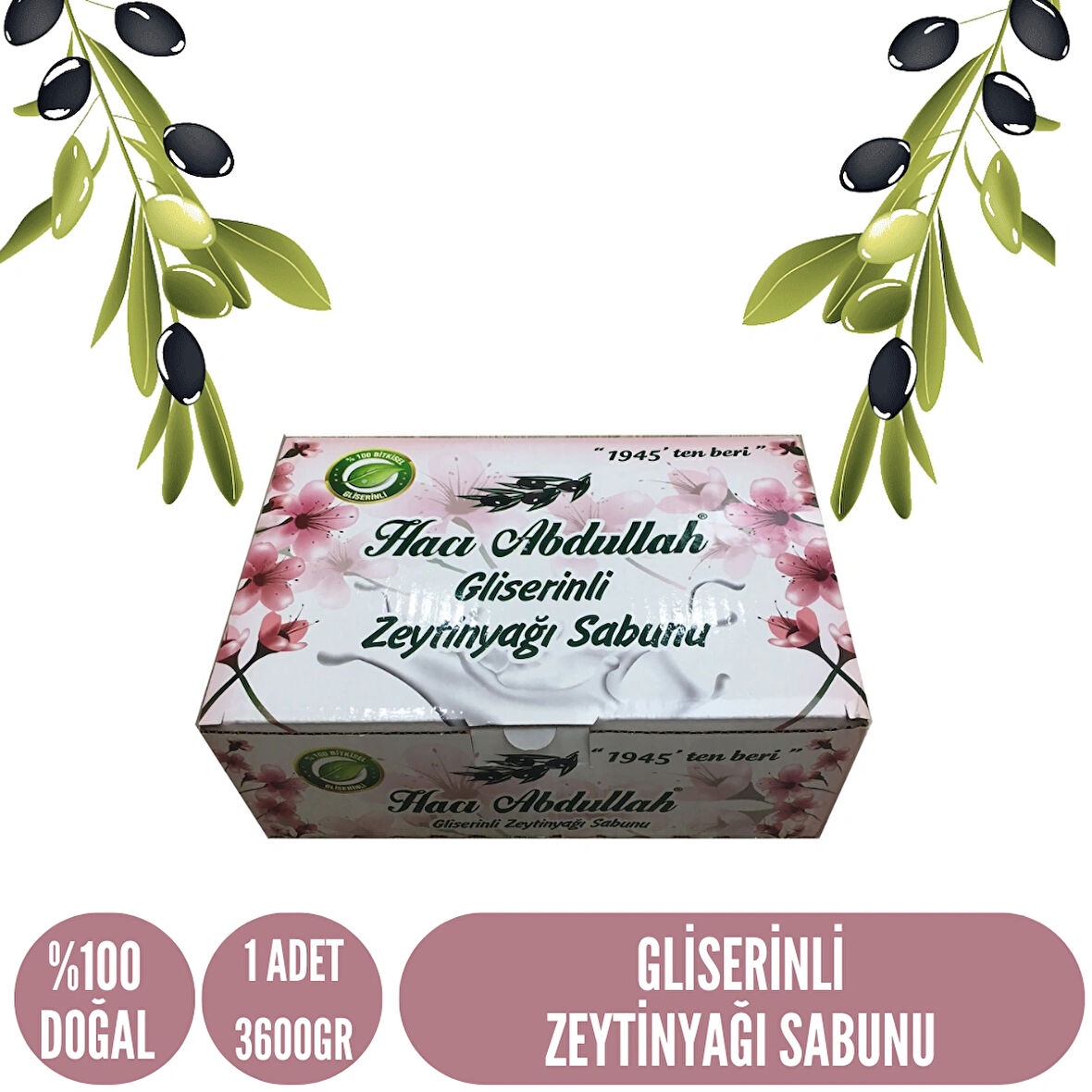 Gliserinli Zeytinyağı Sabunu - 3600gr - (1 Adet)